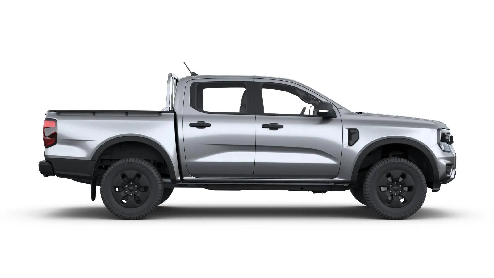 Ranger Double Cab, XLT, Metalický lak karoserie – stříbrná Iconic, side