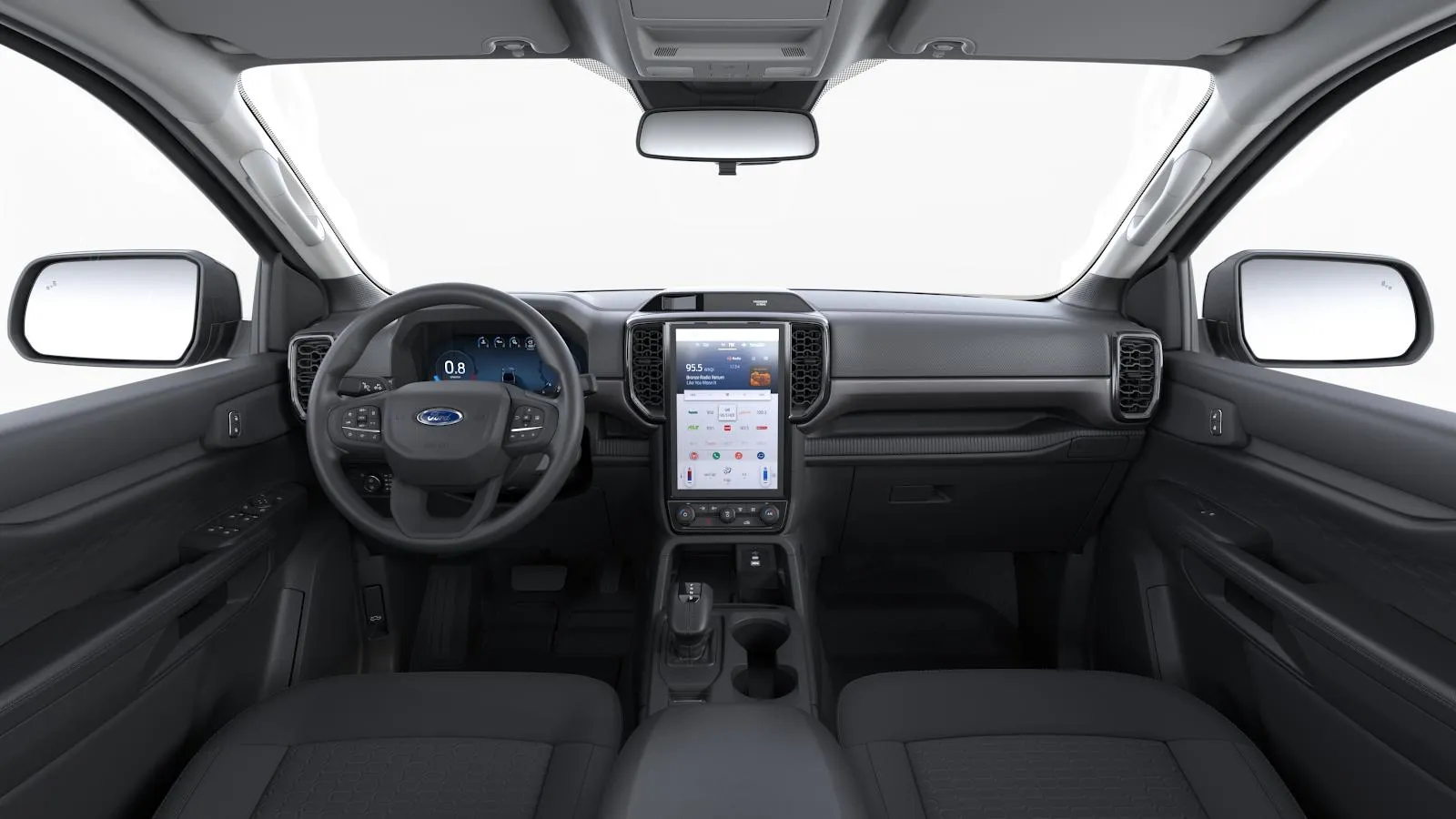 Ranger Double Cab, XLT, interiér Látka Elevate, dashboard
