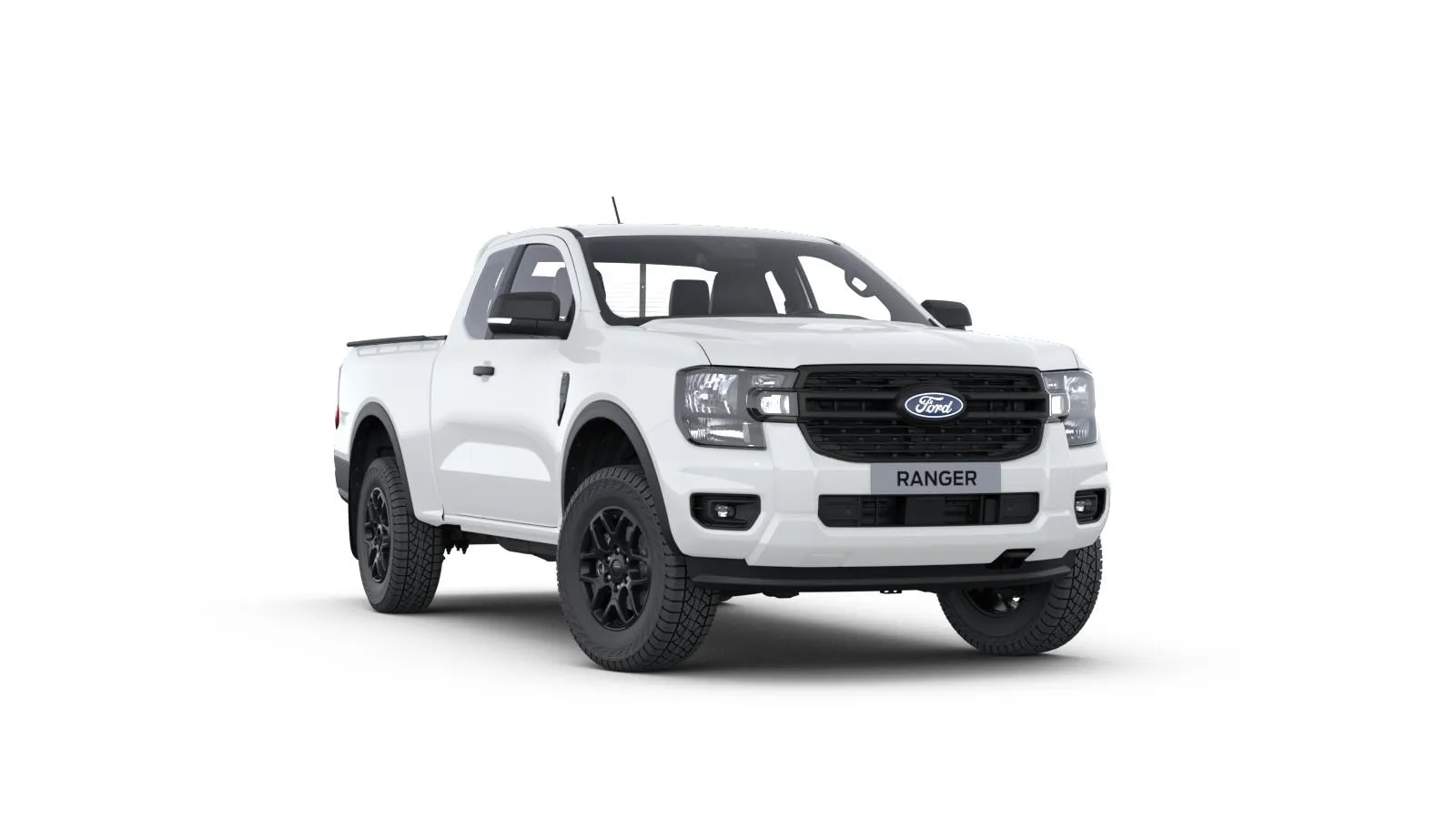 Ranger Super Cab, XLT, Nemetalický lak karoserie – bílá Frozen, front