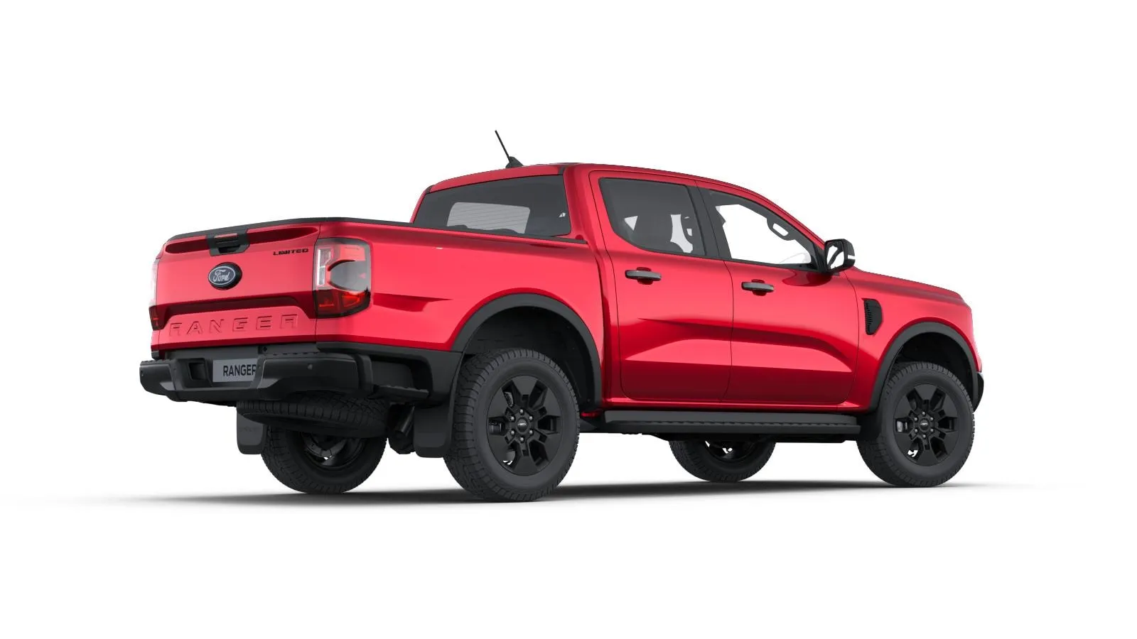 Ranger Double Cab, Limited, Metalický lak karoserie – červená Lucid, rear
