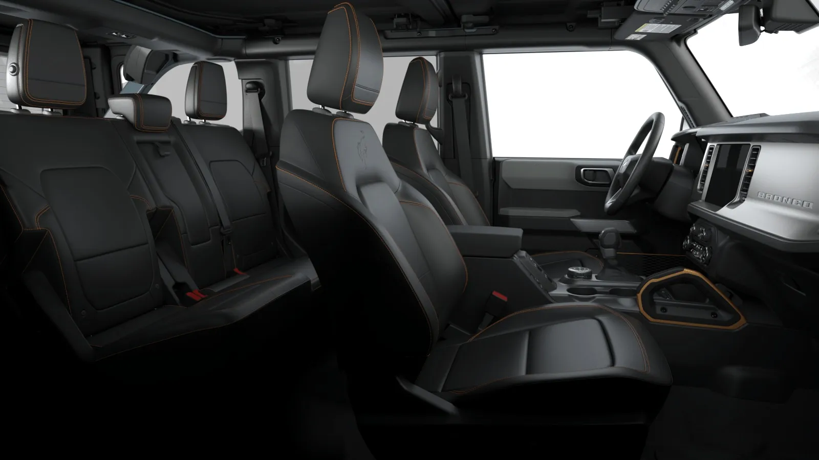 Bronco, Badlands, interiér Kůže Onyx, seats