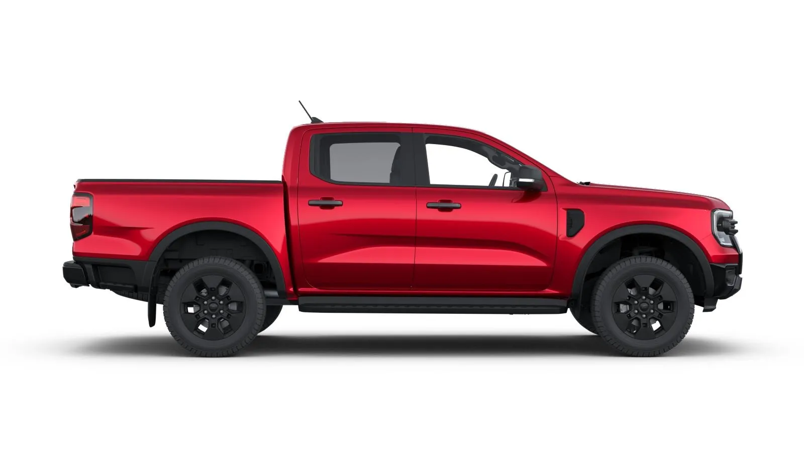 Ranger Double Cab, Limited, Metalický lak karoserie – červená Lucid, side