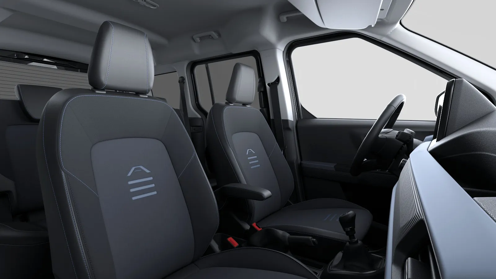 Tourneo Courier, Active, interiér Látkové potahy Nunavut / Modrá Nordic, seats