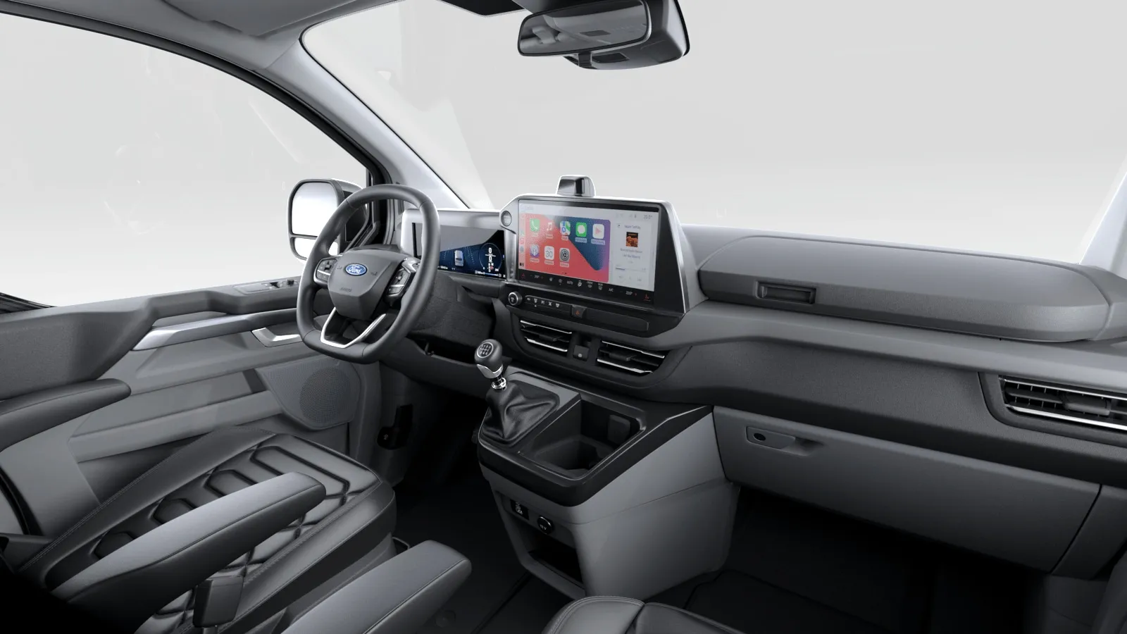 Tourneo Custom 320 L1 H1, Titanium X, interiér Tmavé vinylové potahy, dashboard