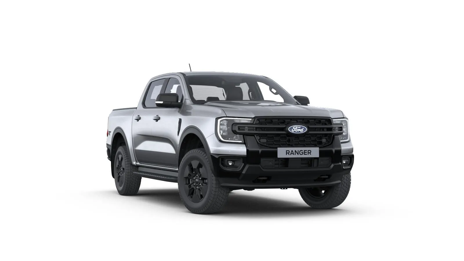 Ranger Double Cab, Limited, Metalický lak karoserie – stříbrná Iconic, front