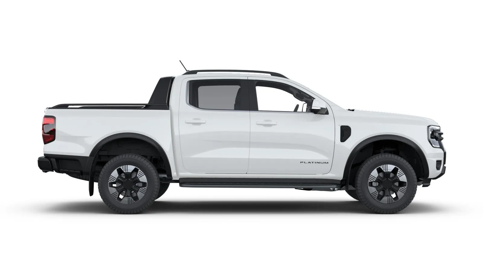 Ranger Double Cab, Platinum, Nemetalický lak karoserie – bílá Frozen, side