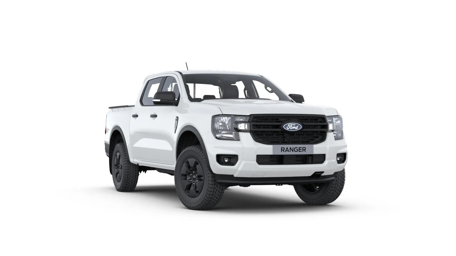 Ranger Double Cab, XLT, Nemetalický lak karoserie – bílá Frozen, front