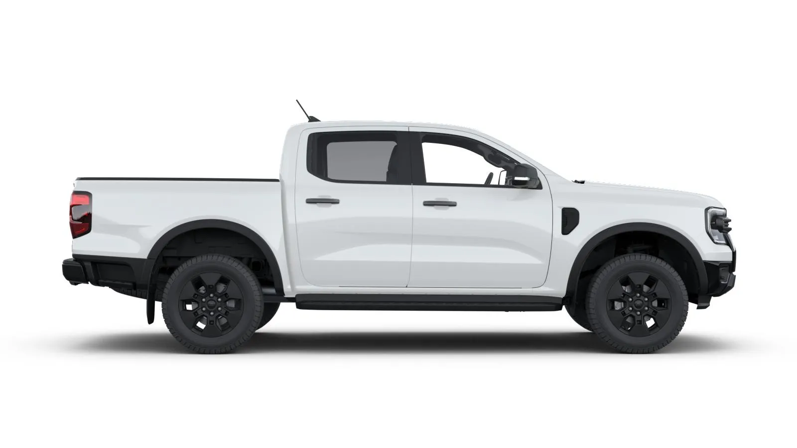 Ranger Double Cab, Limited, Nemetalický lak karoserie – bílá Frozen, side