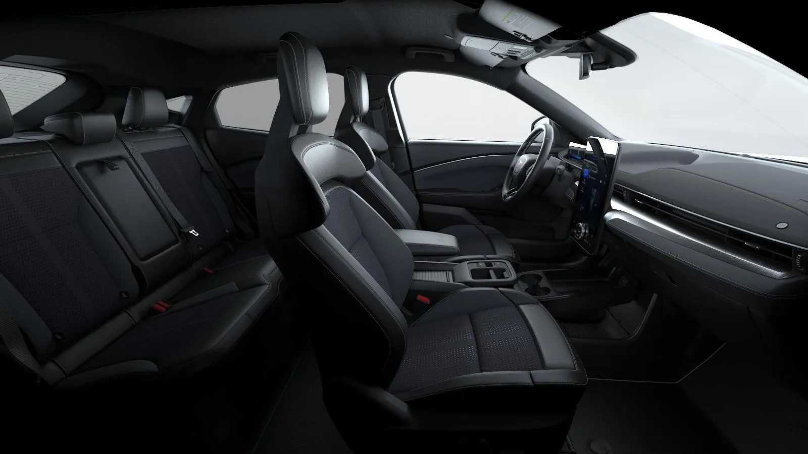Mustang Mach-E, GT, interiér Perforovaný velur Miko/vinyl Sensico (šedá Performance), seats