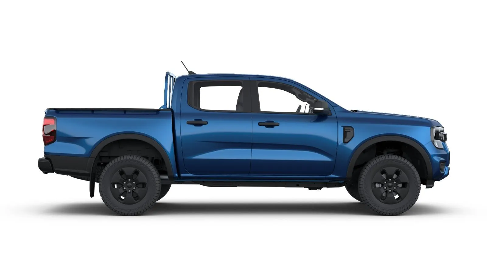 Ranger Double Cab, XLT, Metalický lak karoserie – modrá Lightning, side