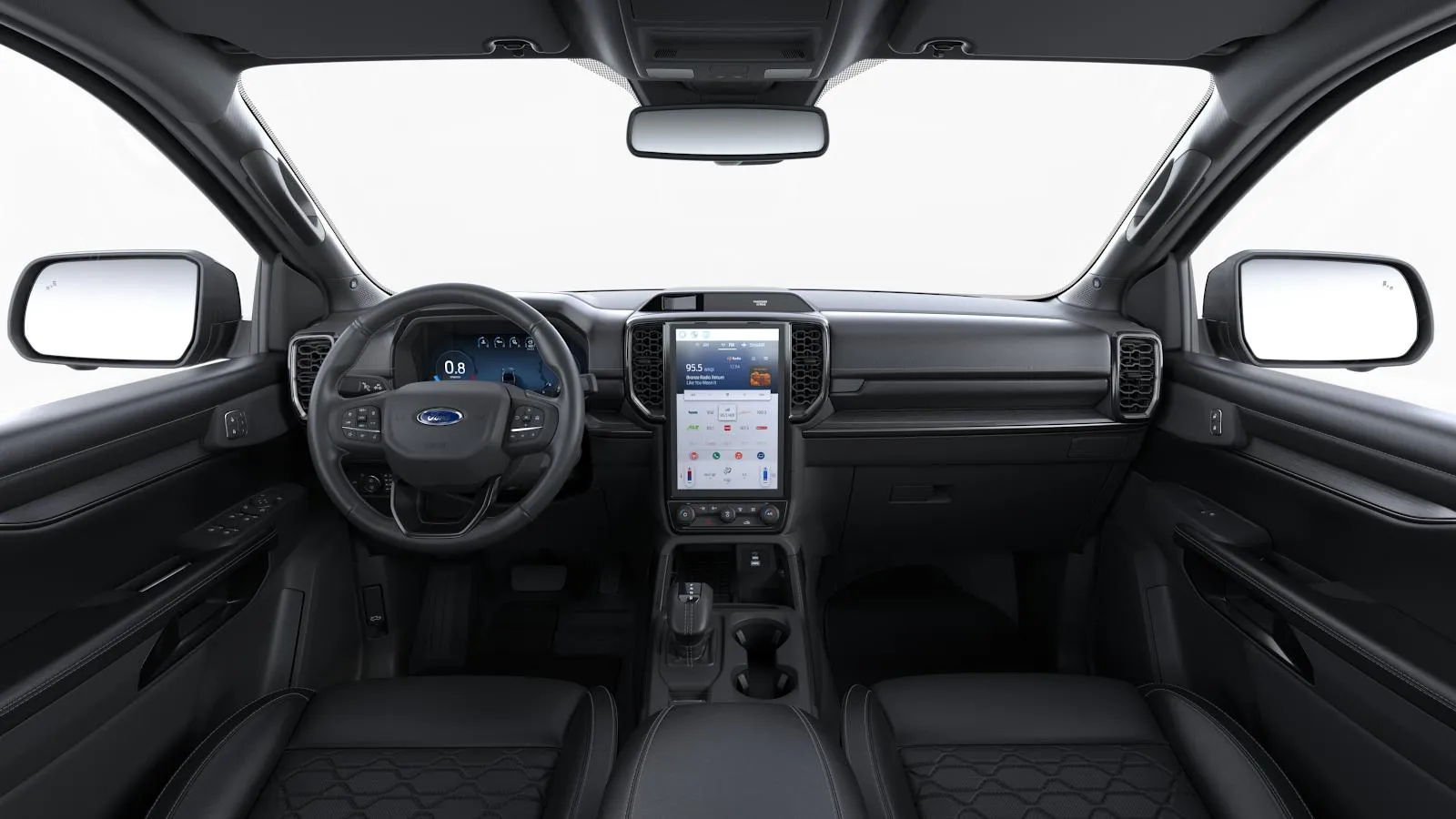 Ranger Double Cab, Platinum, interiér Kůže Quilt Premium, dashboard