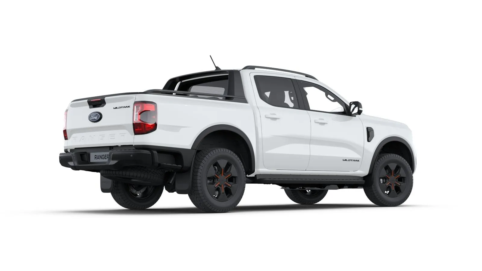 Ranger Double Cab, Wildtrak, Nemetalický lak karoserie – bílá Frozen, rear