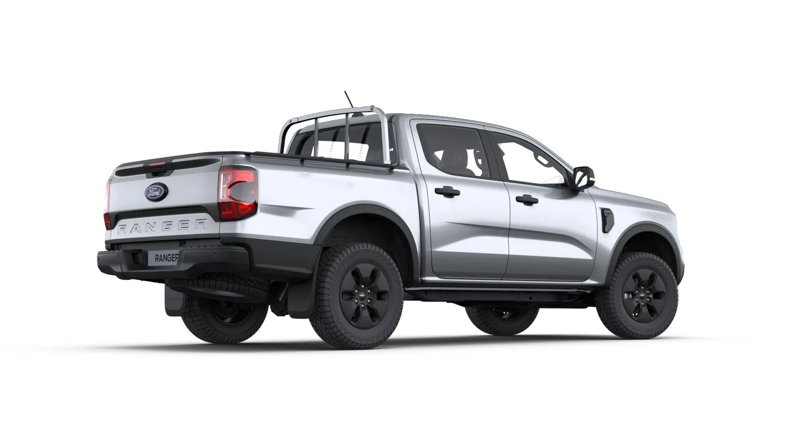 Ranger Double Cab, XLT, Metalický lak karoserie – stříbrná Iconic, rear