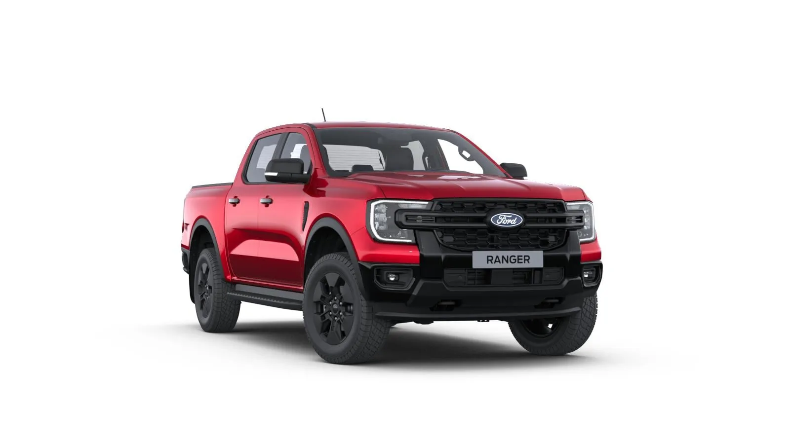Ranger Double Cab, Limited, Metalický lak karoserie – červená Lucid, front
