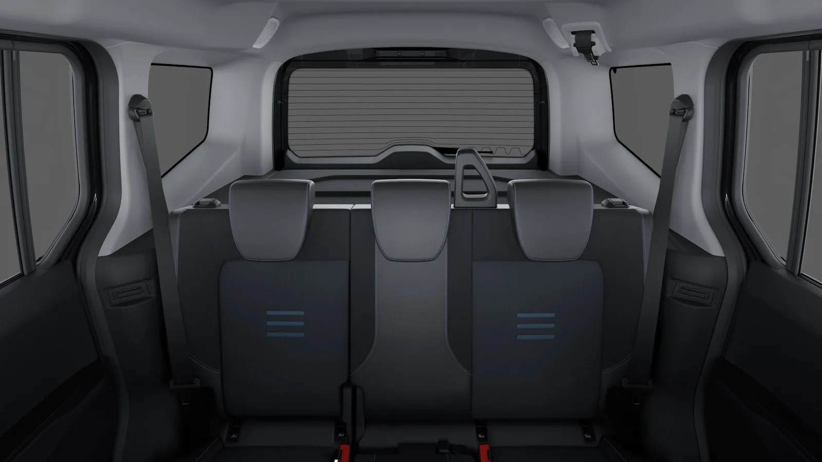 Tourneo Courier, Active, interiér Látkové potahy Nunavut / Modrá Nordic, rear-seats
