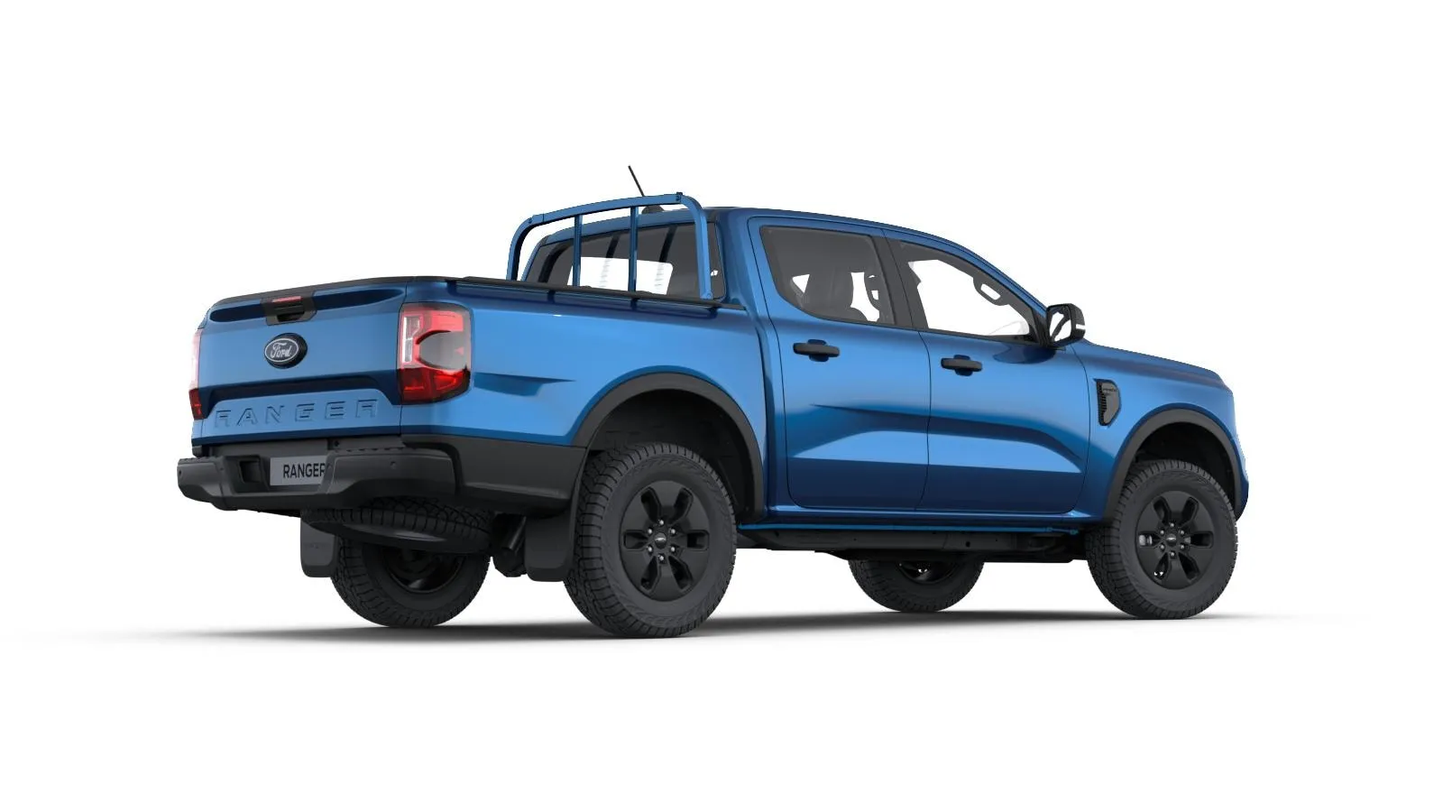 Ranger Double Cab, XLT, Metalický lak karoserie – modrá Lightning, rear