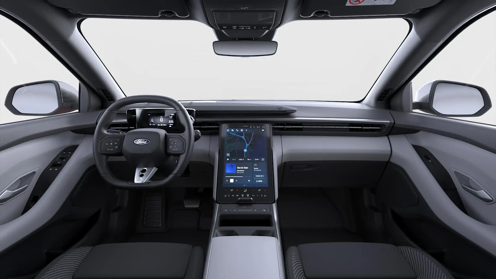 Capri, Select, interiér Sedadla čalouněná v černé látce, dashboard