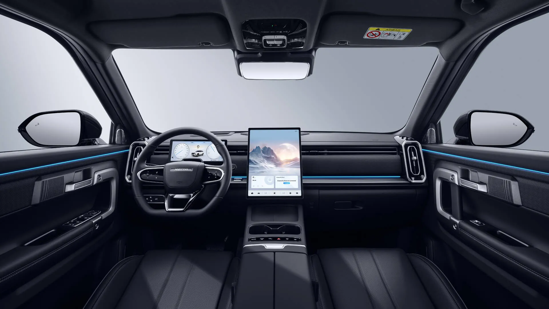 Jaecoo 7 SHS-H, Select, interiér Černý, dashboard