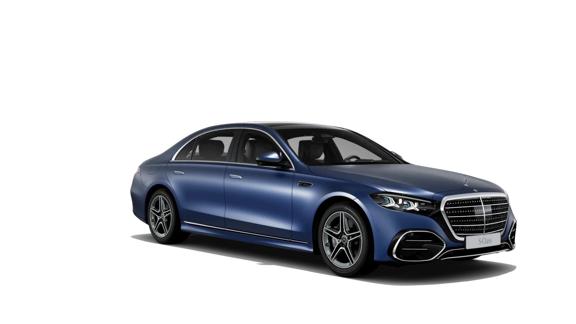 Třída S prodloužená limuzína (V223-fl), Linie AMG, Magno modrá brilliant MANUFAKTUR exclusive, front