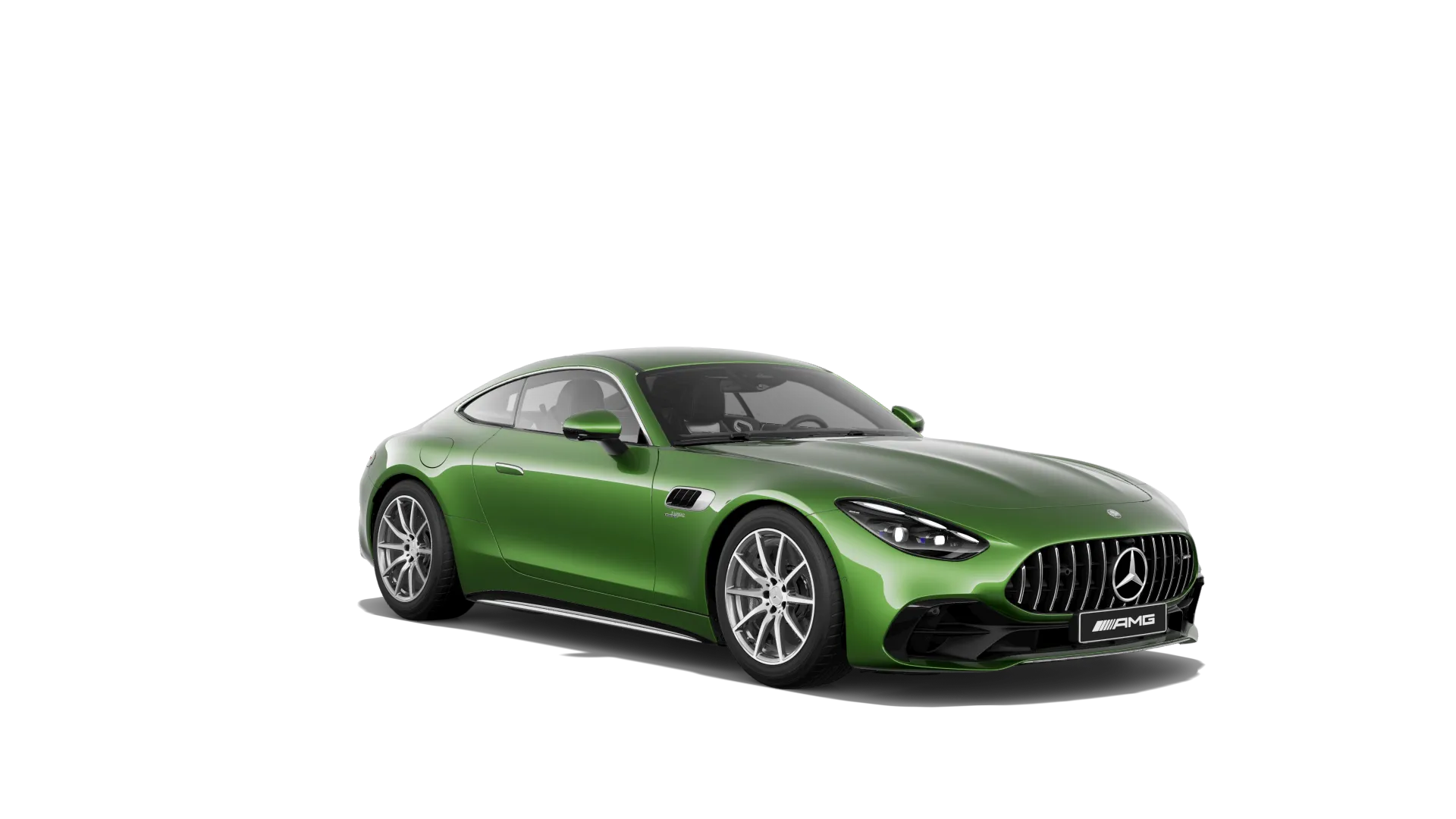 Mercedes-AMG GT kupé (C192), Základní provedení, Metalická zelená elbaite MANUFAKTUR exclusive, front