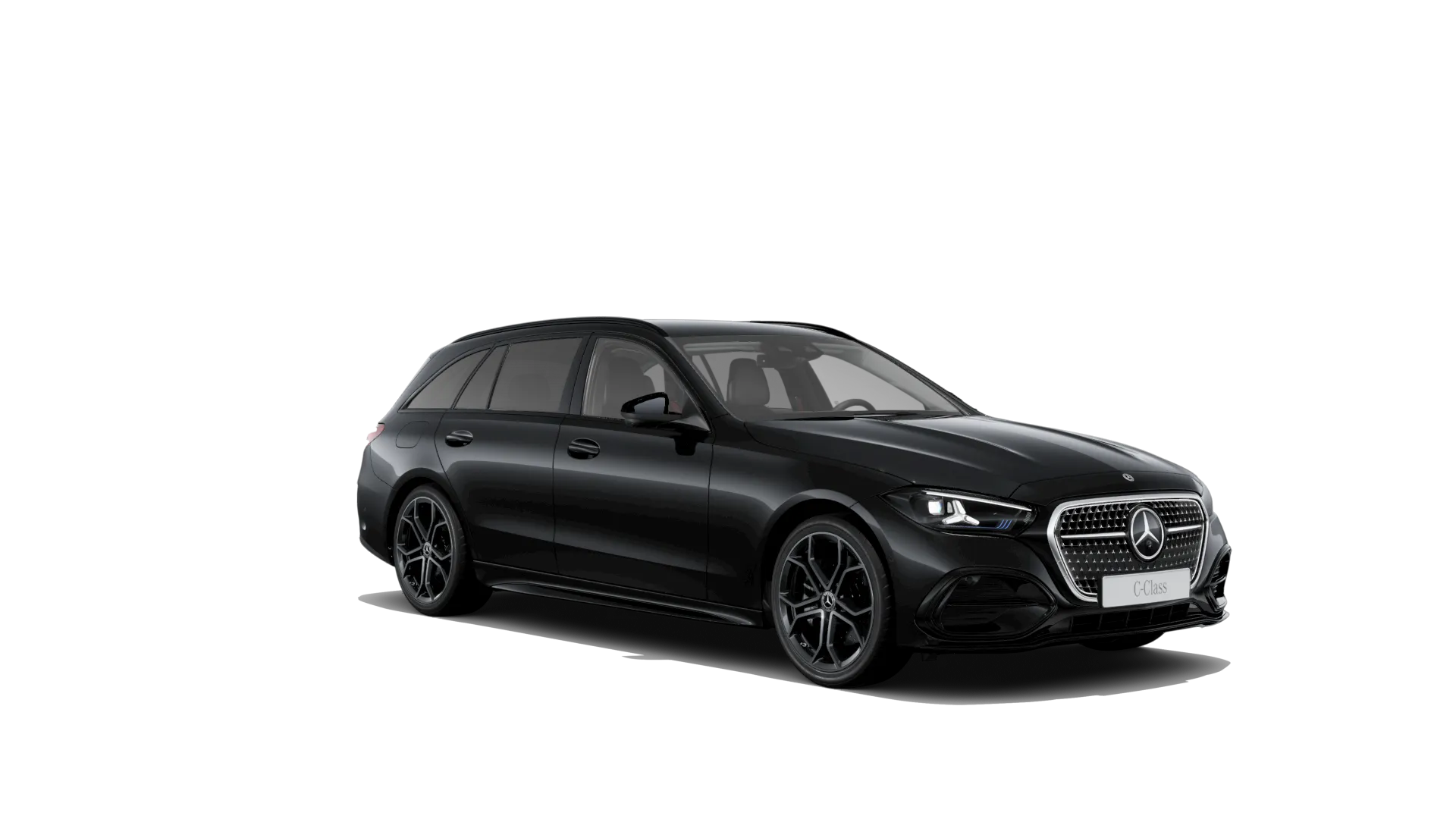 Třída C kombi (S206-fl), Linie AMG Plus, Metalická černá obsidian, front