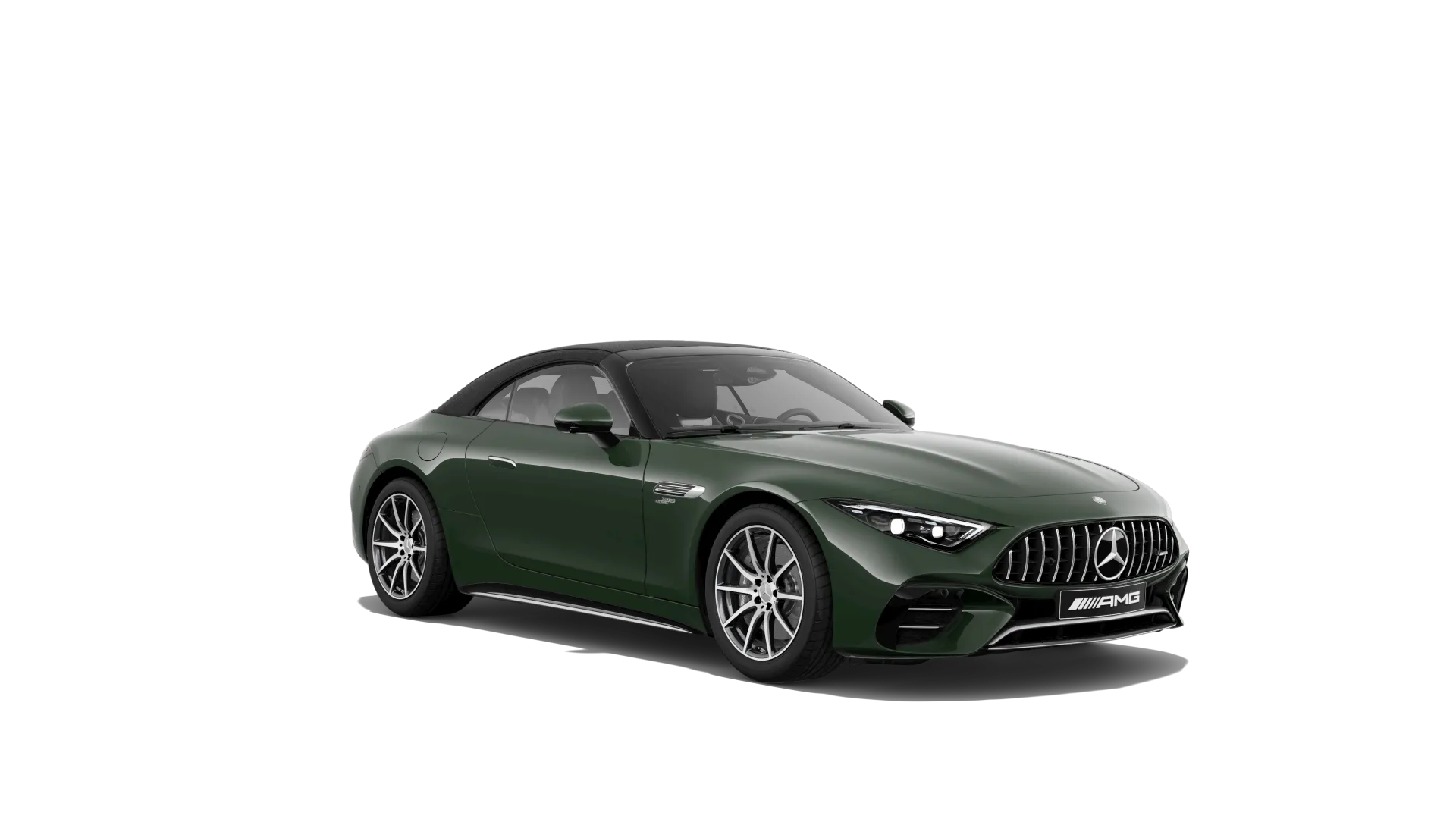 Mercedes-AMG SL Roadster (R232), Sada AMG Aerodynamics, Nemetalická tmavě zelená olive MANUFAKTUR exclusive, front