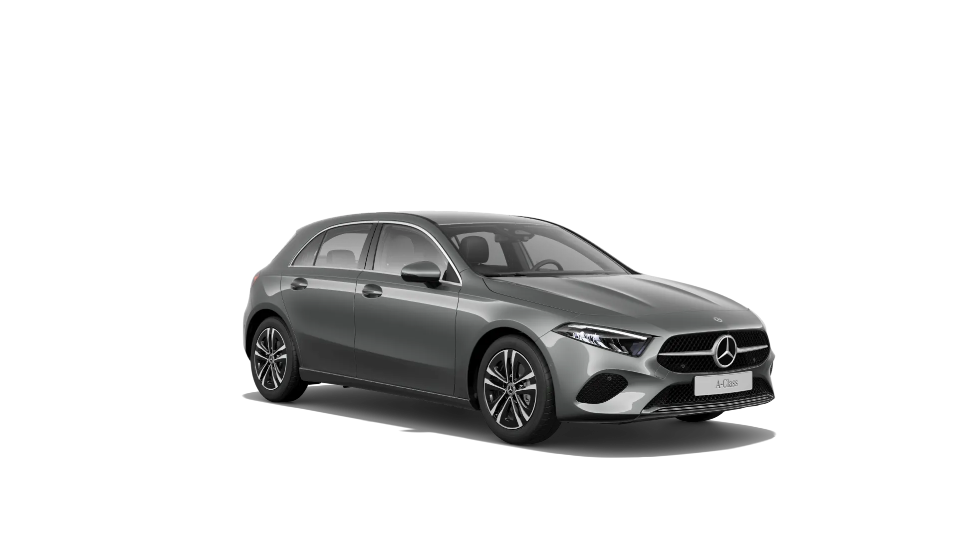 Třída A hatchback (W177-fl), Linie Progressive, Metalická šedá mountain, front
