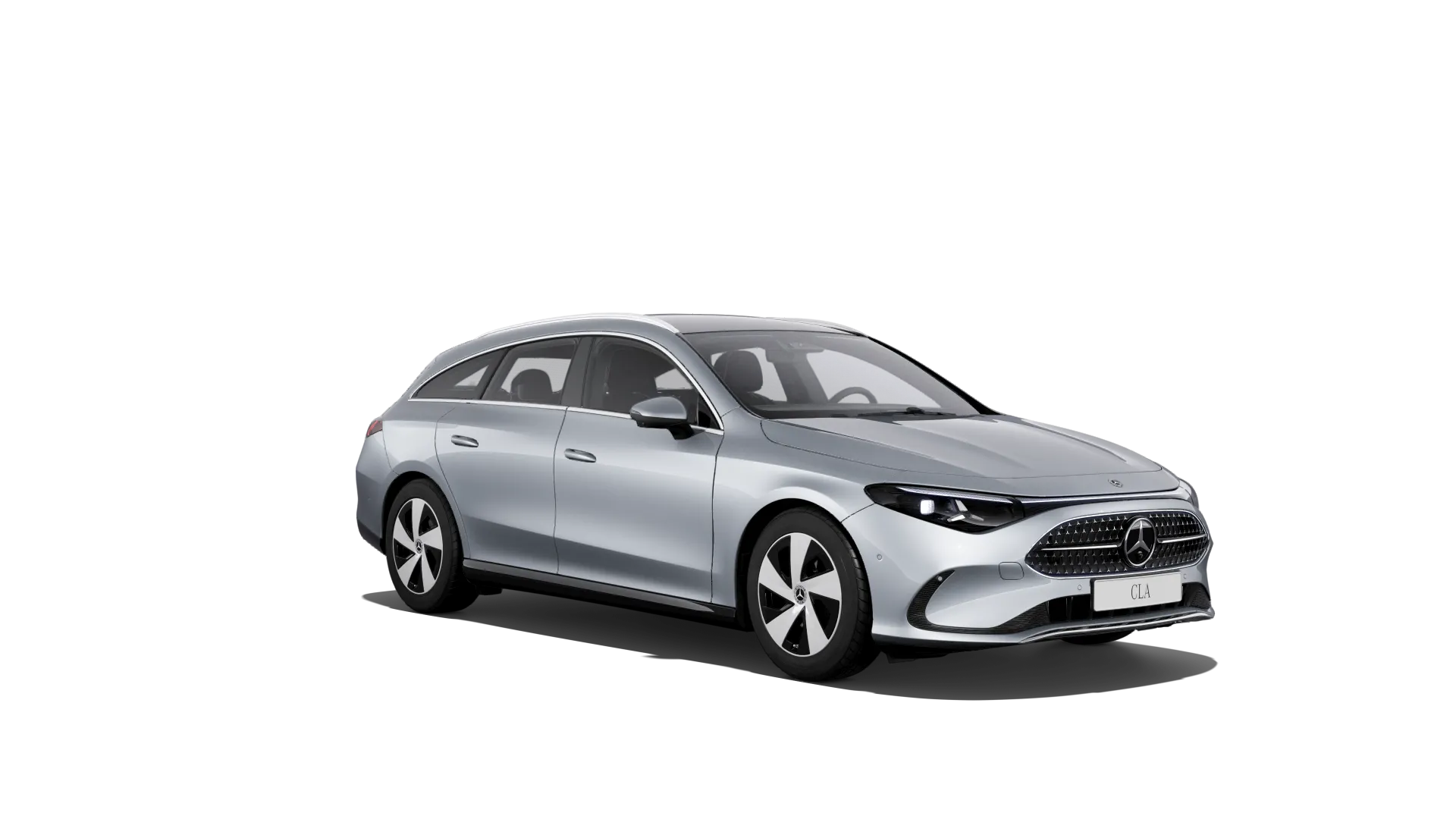 CLA Shooting Brake (X178), Linie Progressive, Metalická stříbrná high-tech, front