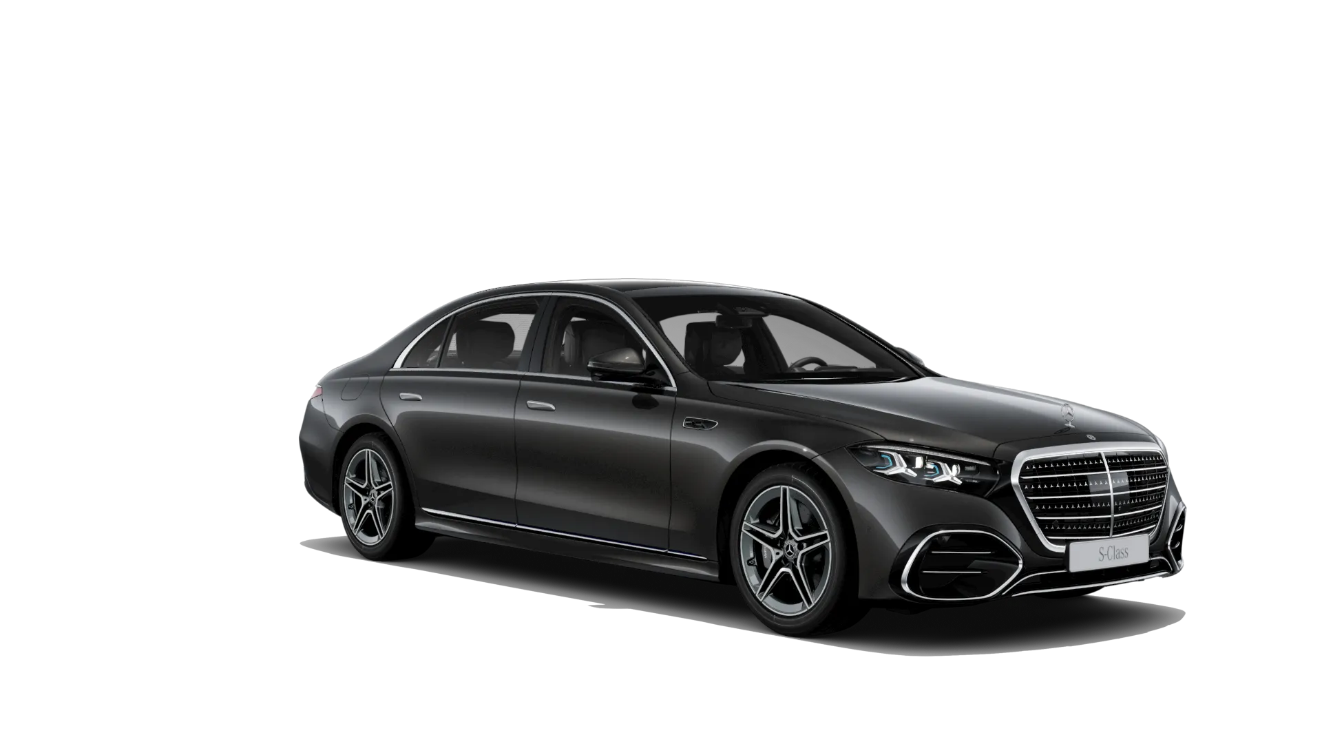 Třída S prodloužená limuzína (V223-fl), Linie AMG, Metalická černá mocha MANUFAKTUR exclusive, front