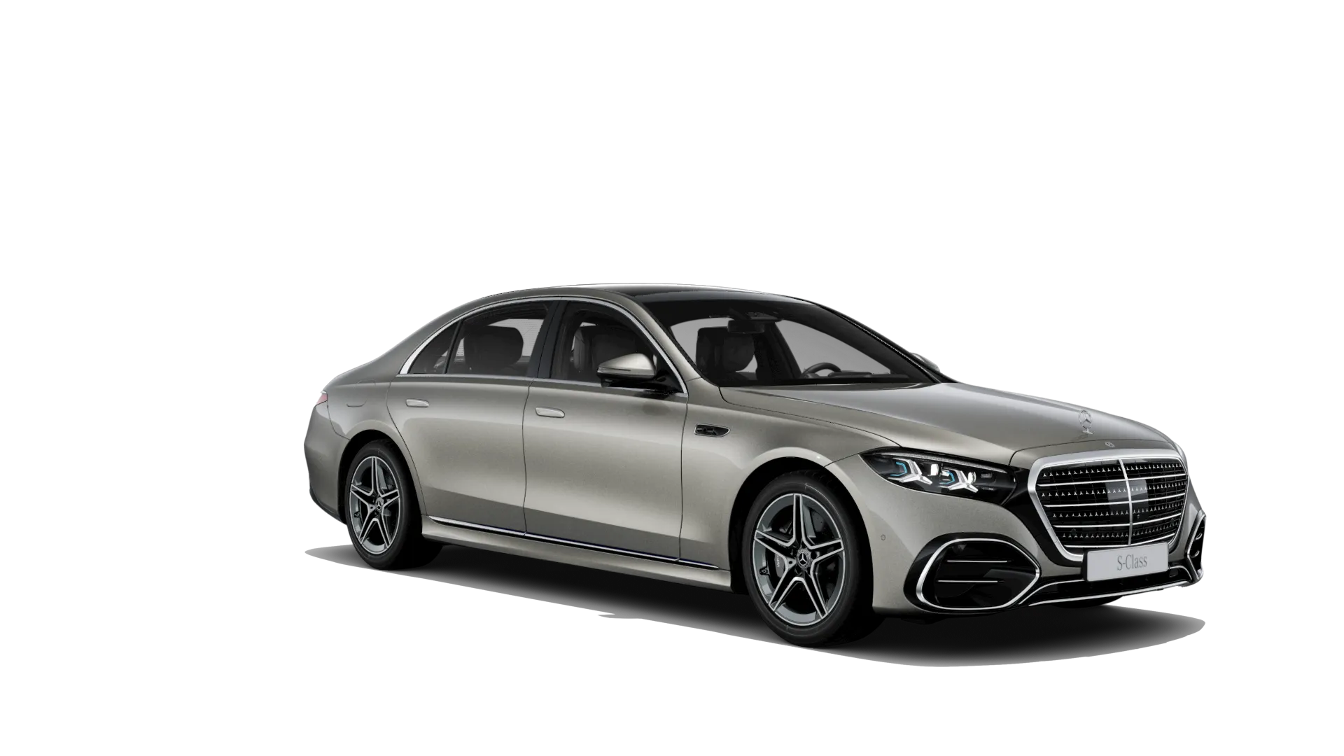 Třída S prodloužená limuzína (V223-fl), Linie AMG, Metalická šedá Teide MANUFAKTUR exclusive, front