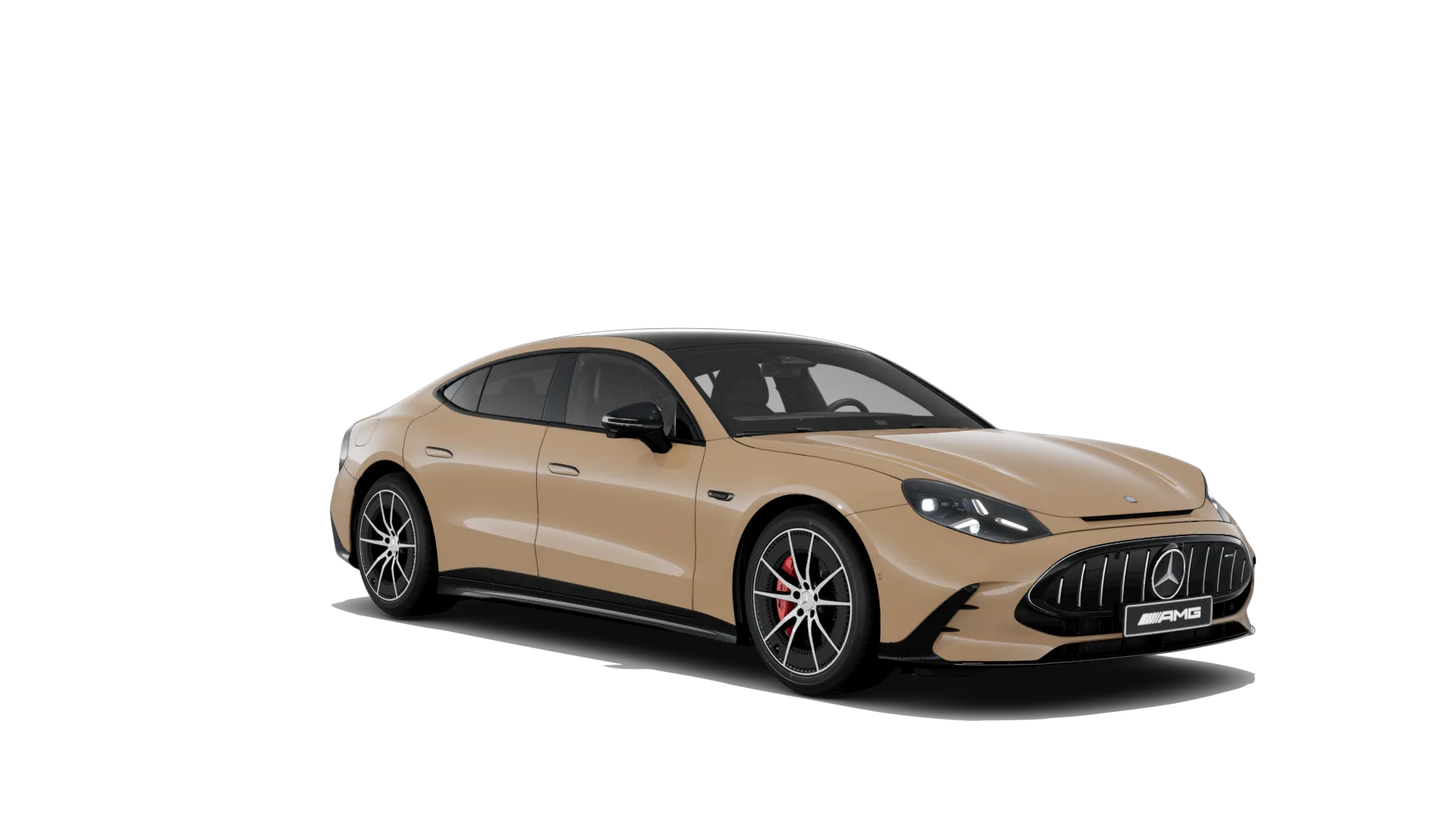 Mercedes-AMG GT čtyřdveřové kupé (C590), Sada AMG Night, Nemetalická béžová Colorado MANUFAKTUR exclusive, front