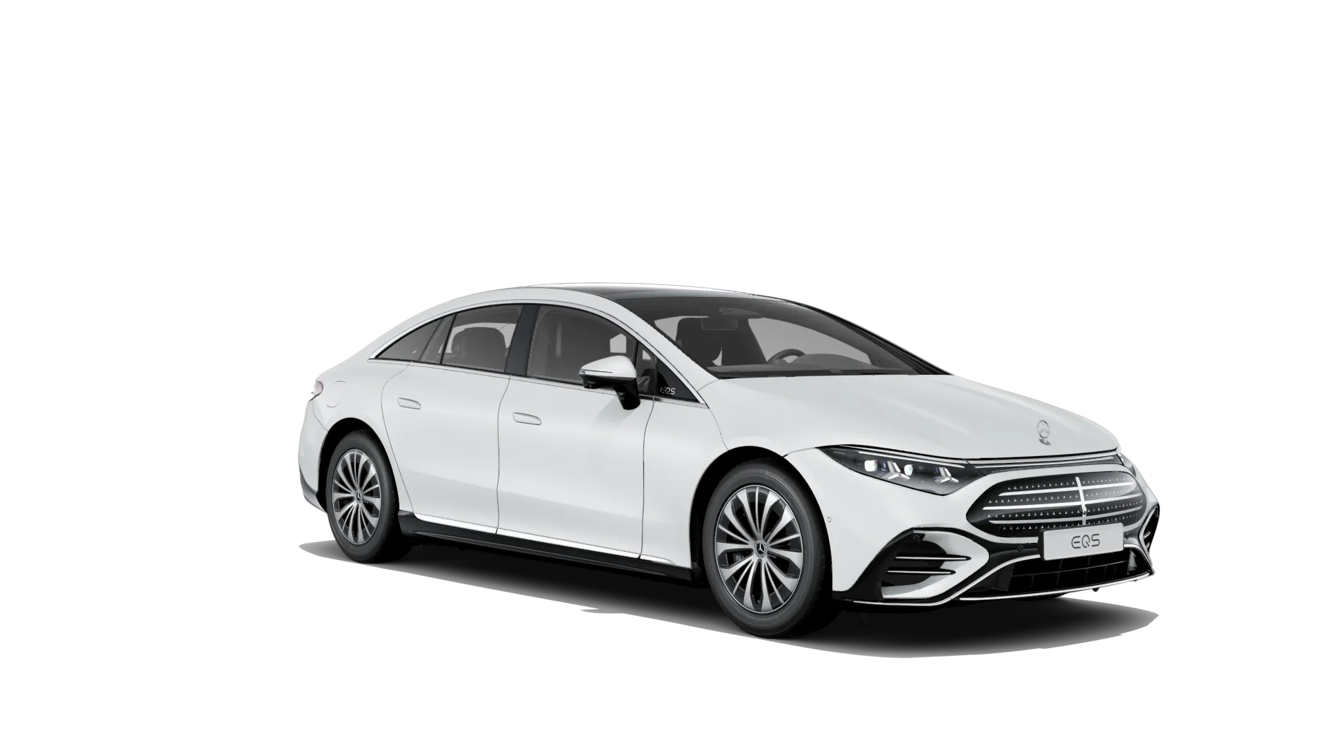 EQS sedan (V297-fl), Linie Electric Art exteriér, Bílá opalite bright MANUFAKTUR, front