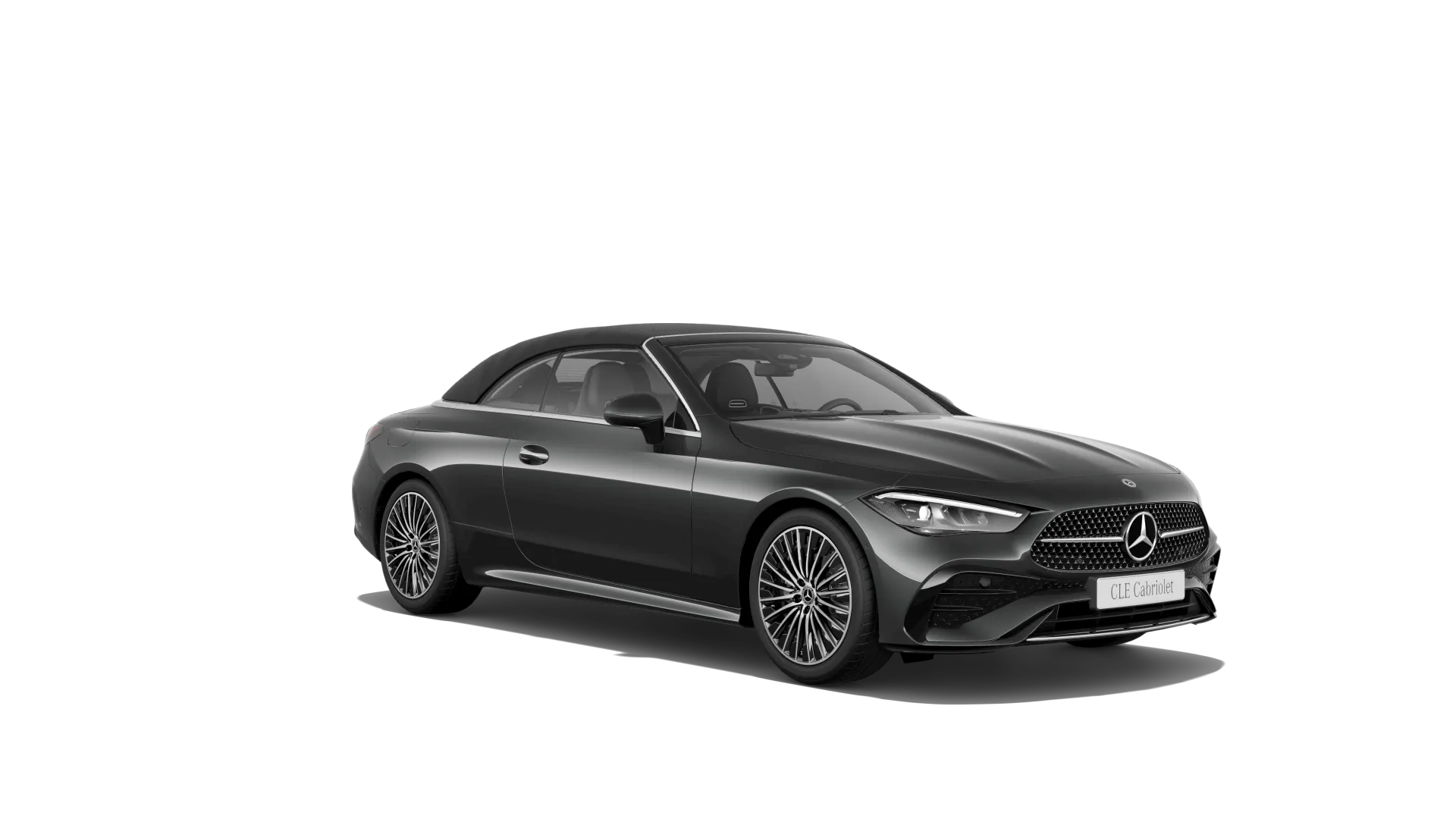 CLE kabriolet (A236), Linie AMG exteriér, Metalická šedá graphite, front