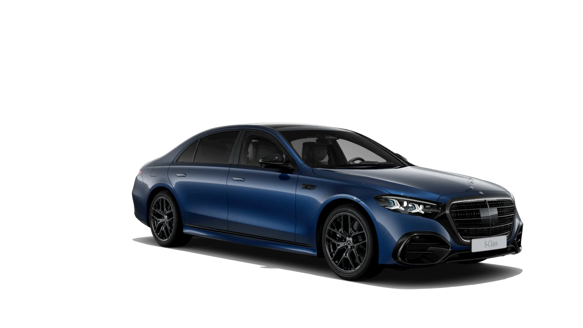 Třída S prodloužená limuzína (V223-fl), Linie AMG Plus, Metalická modrá cavansite MANUFAKTUR exclusive, front