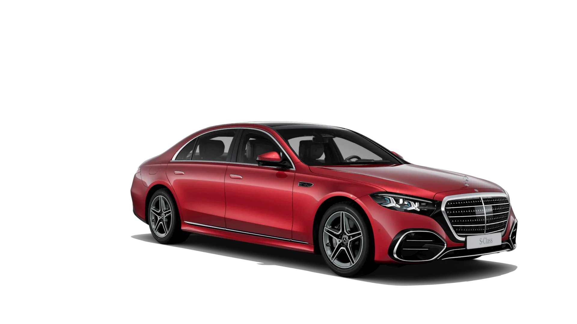 Třída S prodloužená limuzína (V223-fl), Linie AMG, Červená patagonia bright MANUFAKTUR, front