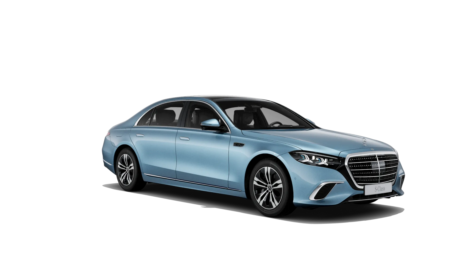 Třída S prodloužená limuzína (V223-fl), Základní provedení, Metalická modrá indicolite MANUFAKTUR exclusive, front