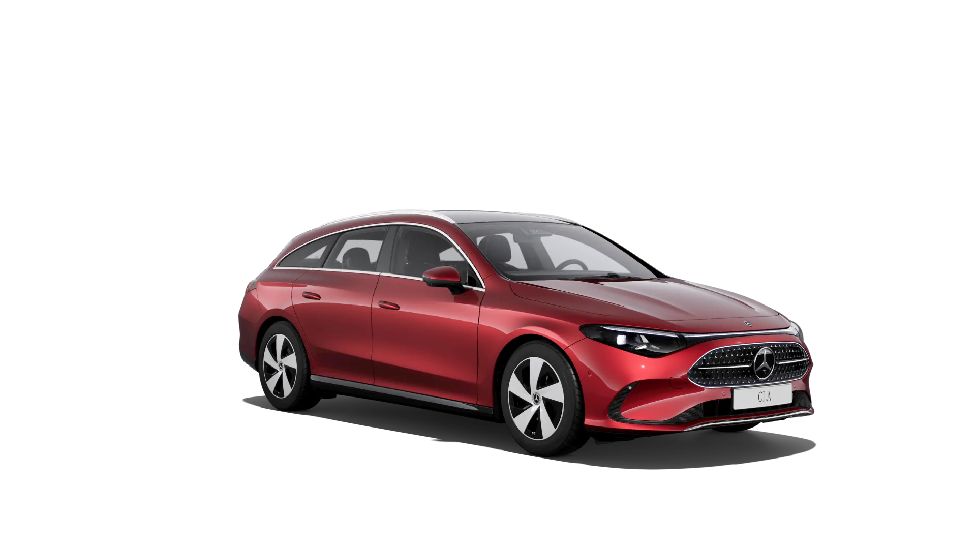 CLA Shooting Brake (X178), Linie Progressive, Červená patagonia bright MANUFAKTUR, front