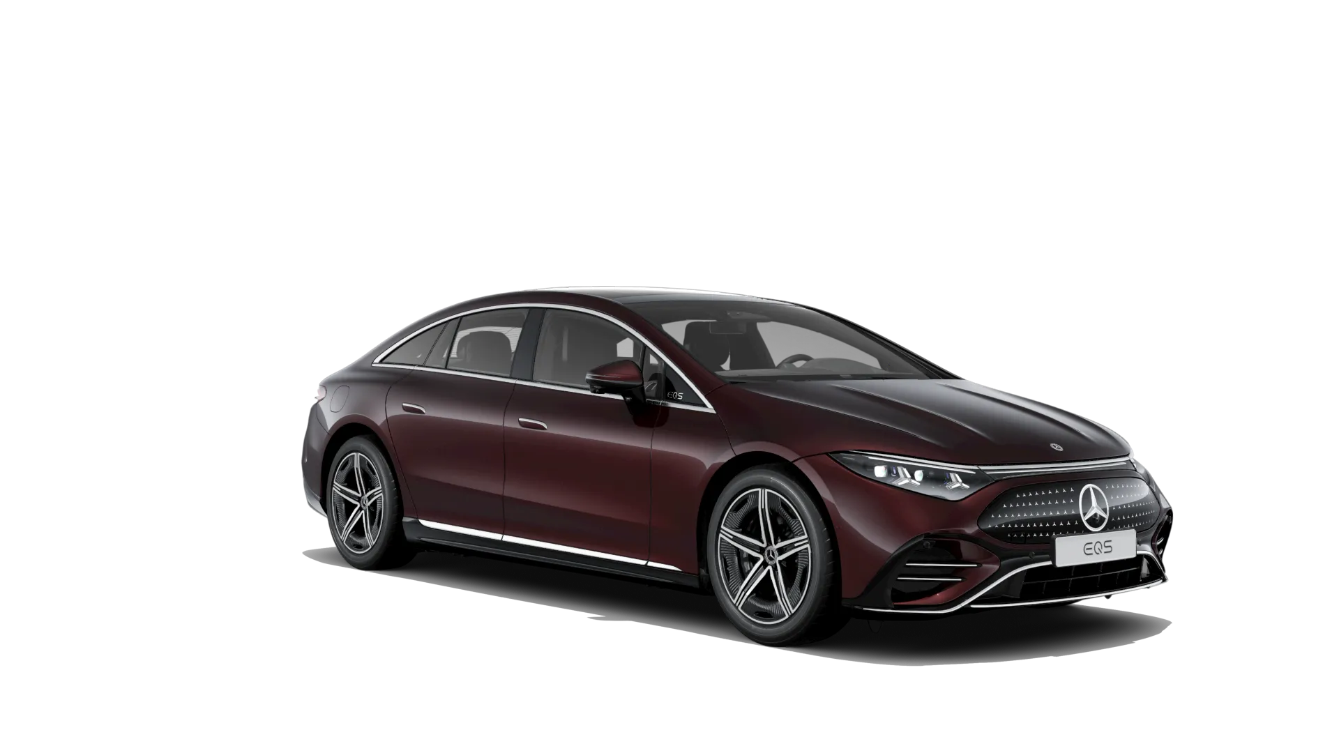 EQS sedan (V297-fl), Linie AMG exteriér, Metalická červená rubellite MANUFAKTUR, front