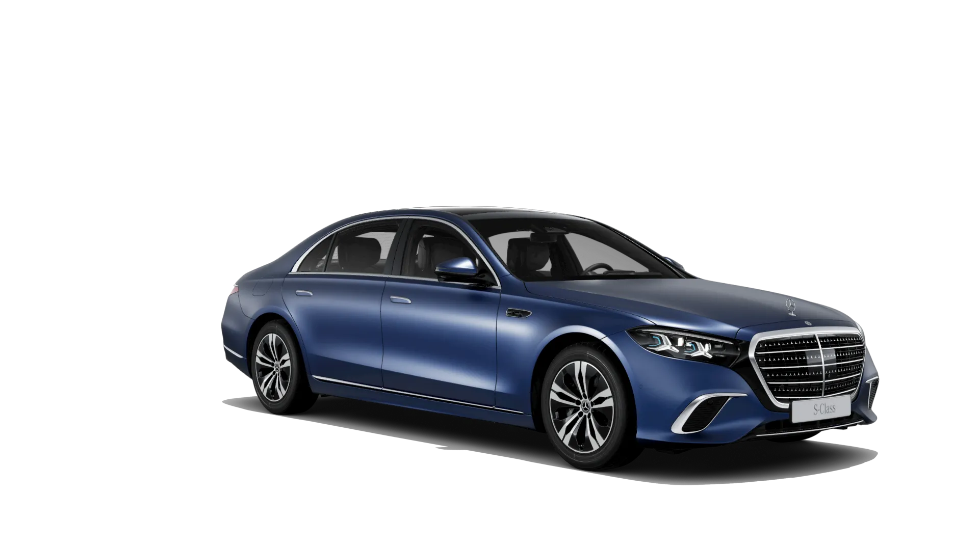 Třída S prodloužená limuzína (V223-fl), Základní provedení, Magno modrá brilliant MANUFAKTUR exclusive, front