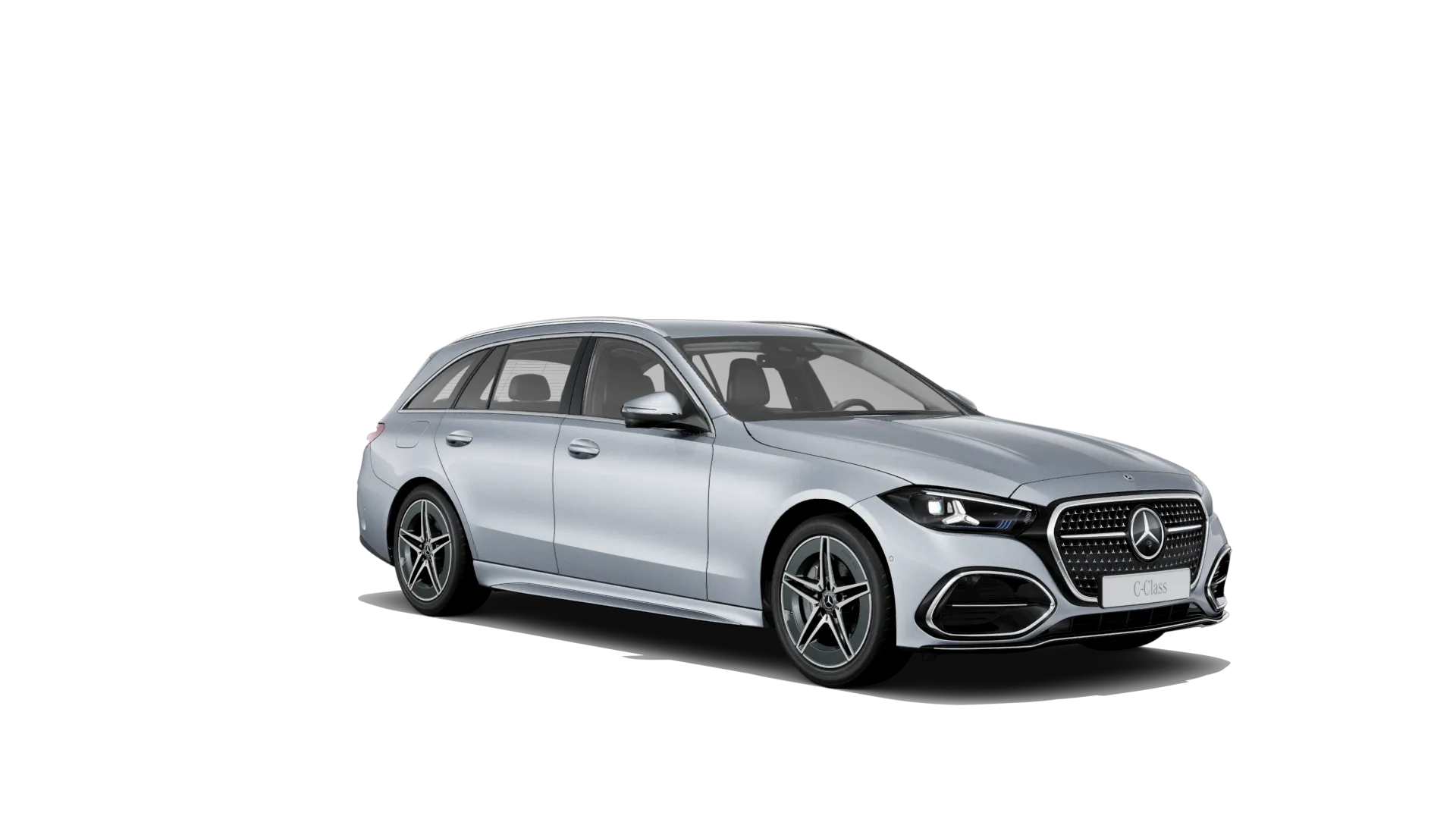 Třída C kombi (S206-fl), Linie AMG, Metalická stříbrná high-tech, front
