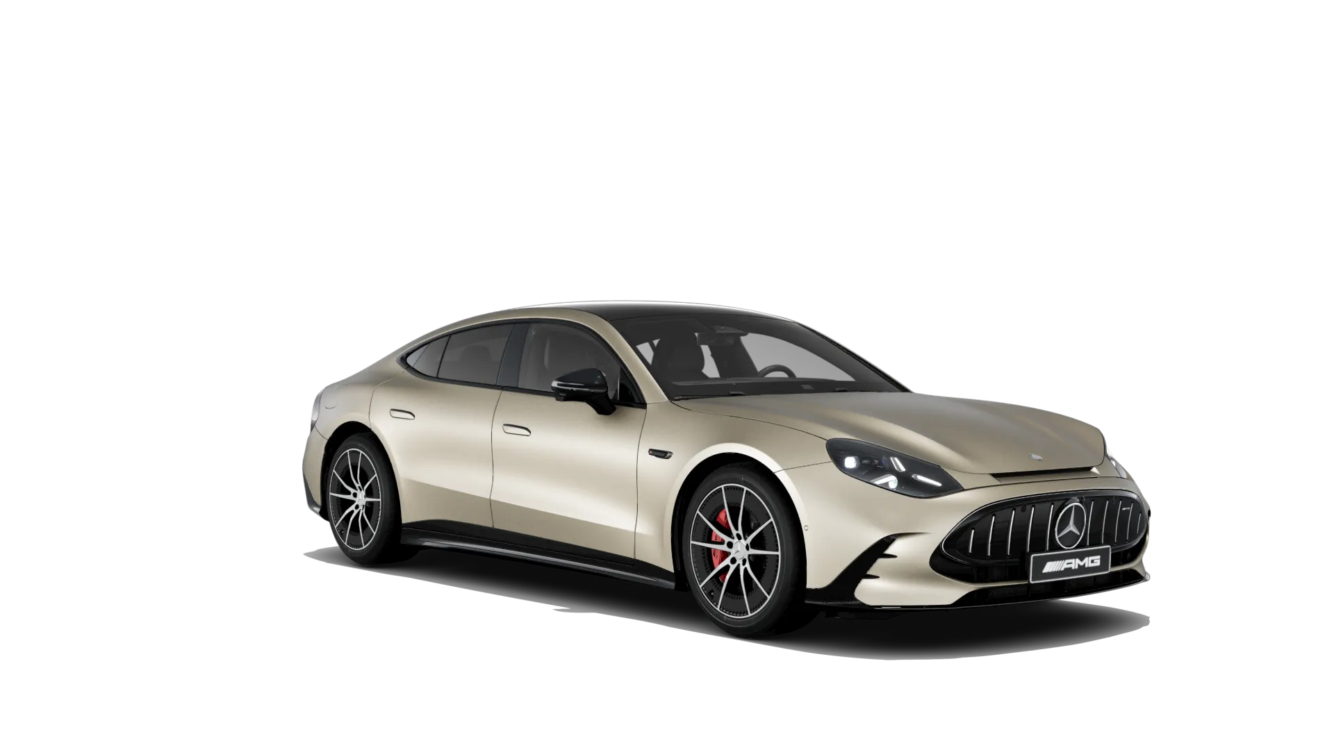 Mercedes-AMG GT čtyřdveřové kupé (C590), Sada AMG Night, Magno zlatá Kalahari MANUFAKTUR exclusive, front