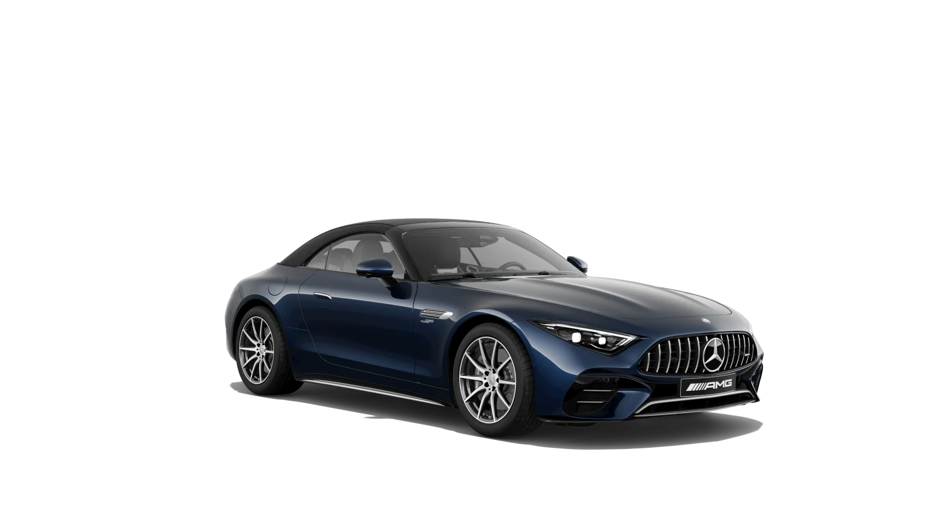 Mercedes-AMG SL Roadster (R232), Sada AMG Aerodynamics, Metalická modrá cavansite MANUFAKTUR exclusive, front