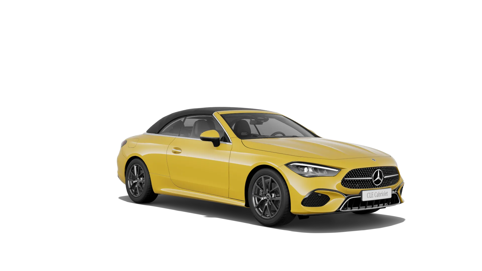 CLE kabriolet (A236), Linie AVANTGARDE exteriér, Nemetalická žlutá sun, front