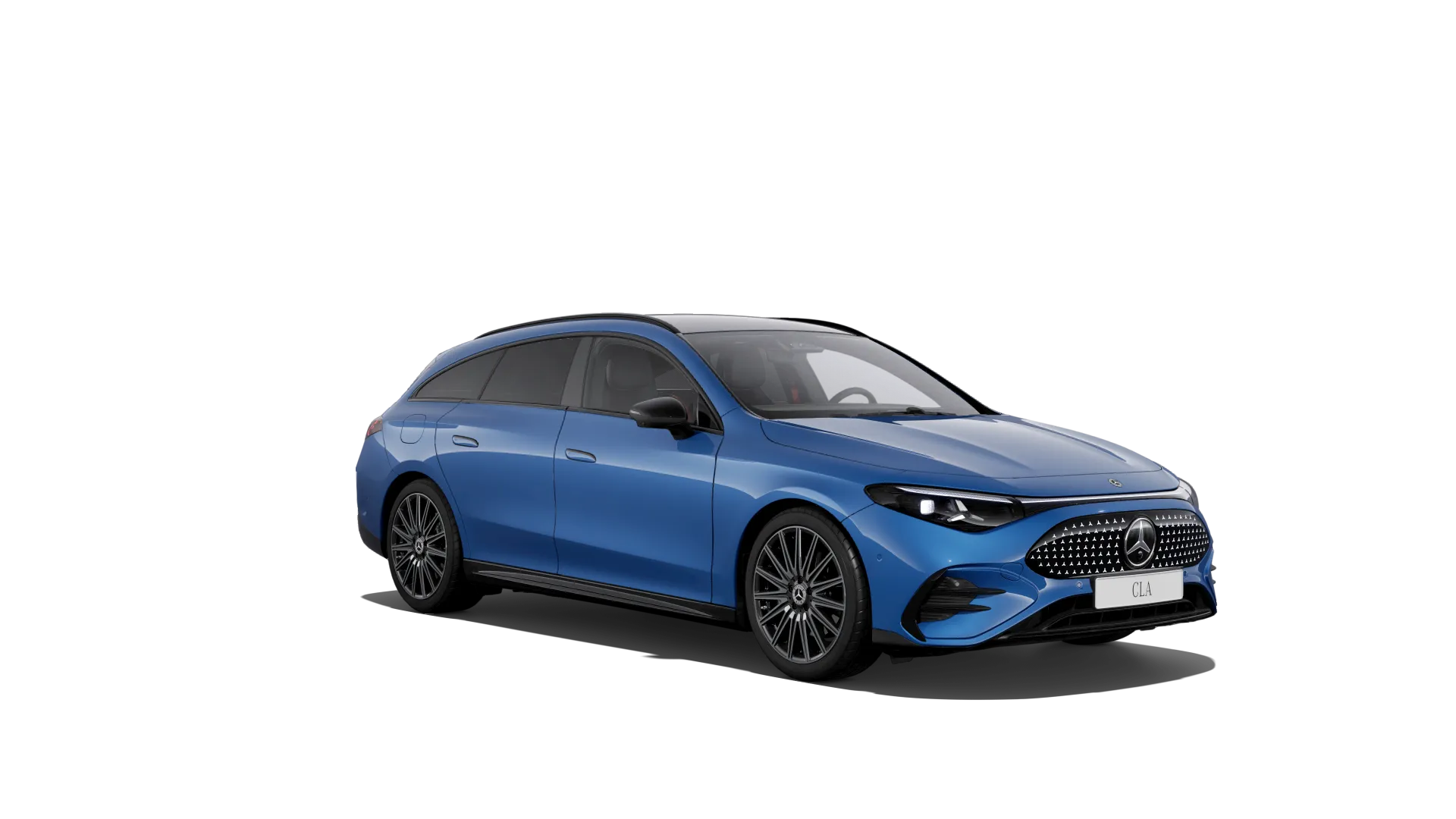 CLA Shooting Brake (X174), Linie AMG Plus, Metalická modrá clear, front