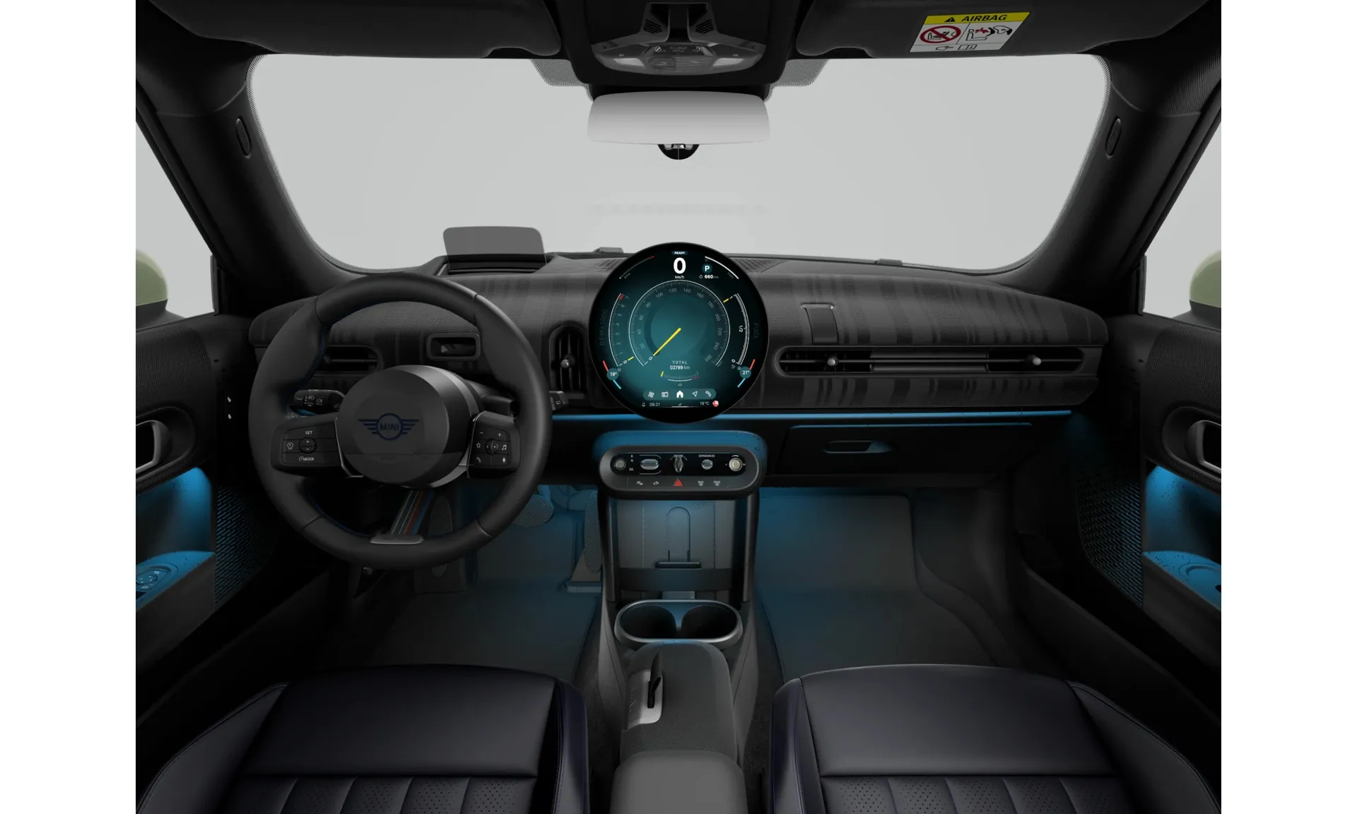 Cooper (F66), Paul Smith Edition, interiér Veganská kůže Vescin Nightshade Blue, dashboard