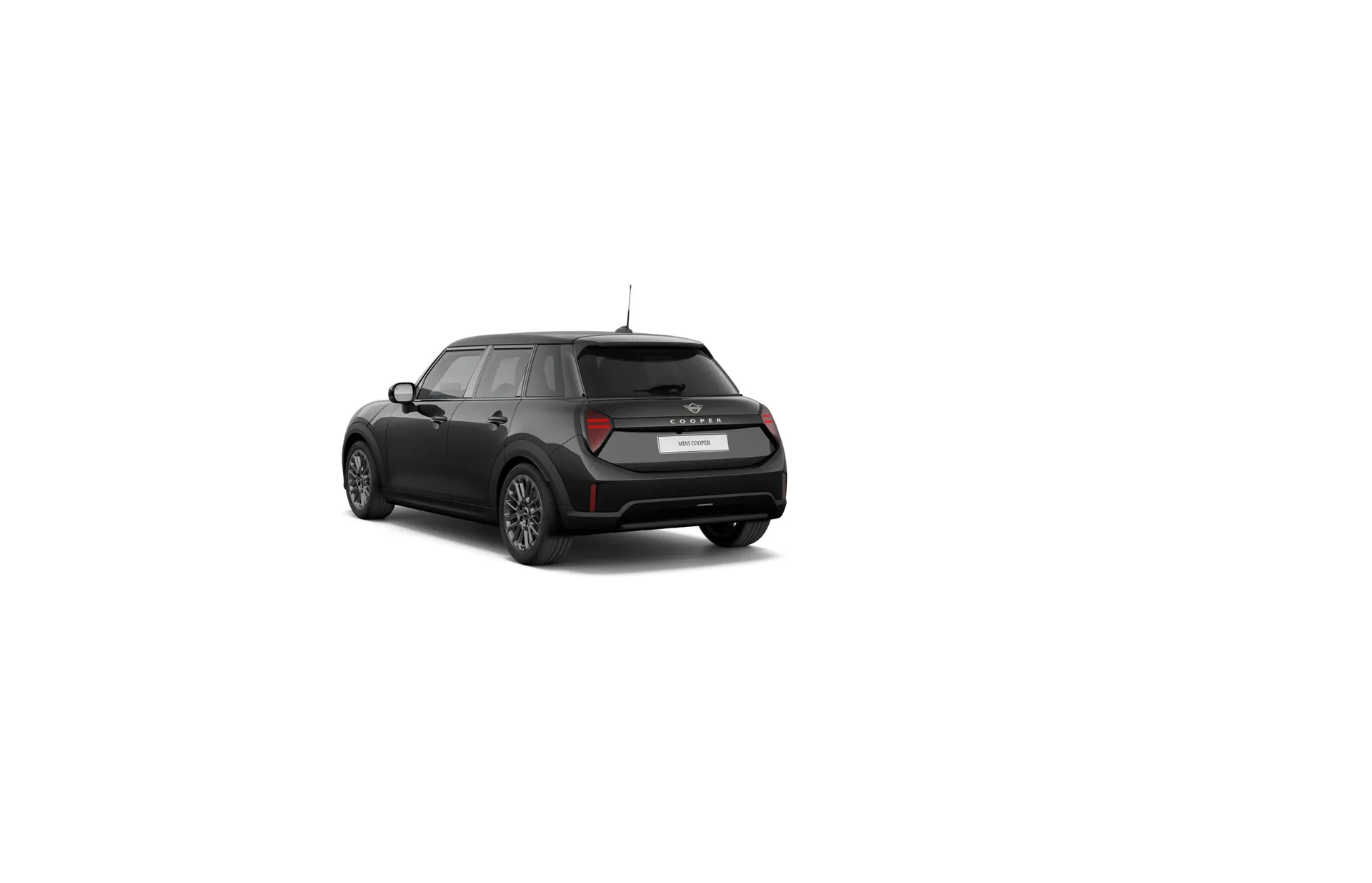 Mini Hatch (F65) 5-door Blackyard v barvě Metalický lak Midnight Black II – pohled zezadu