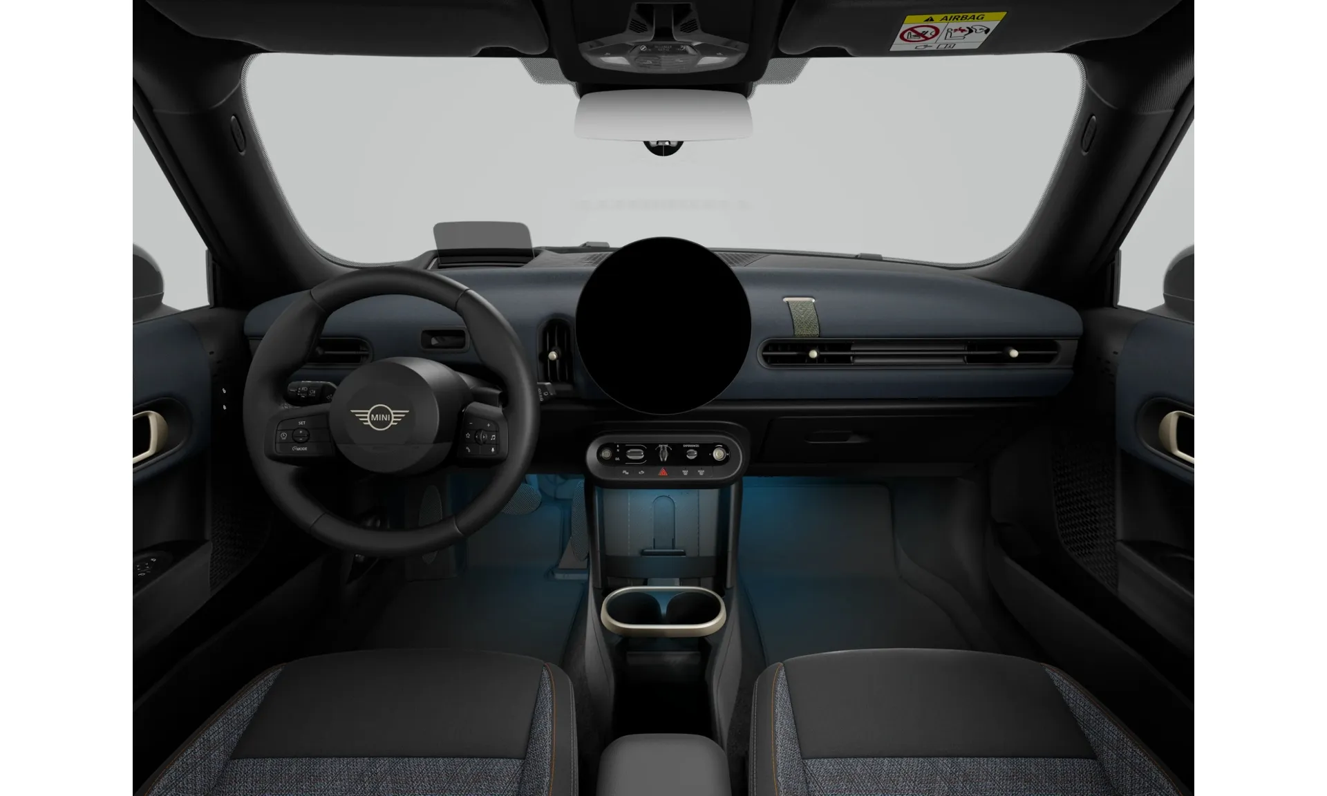 Cooper (F66), Blackyard, interiér Látka Double Black/multitone, dashboard