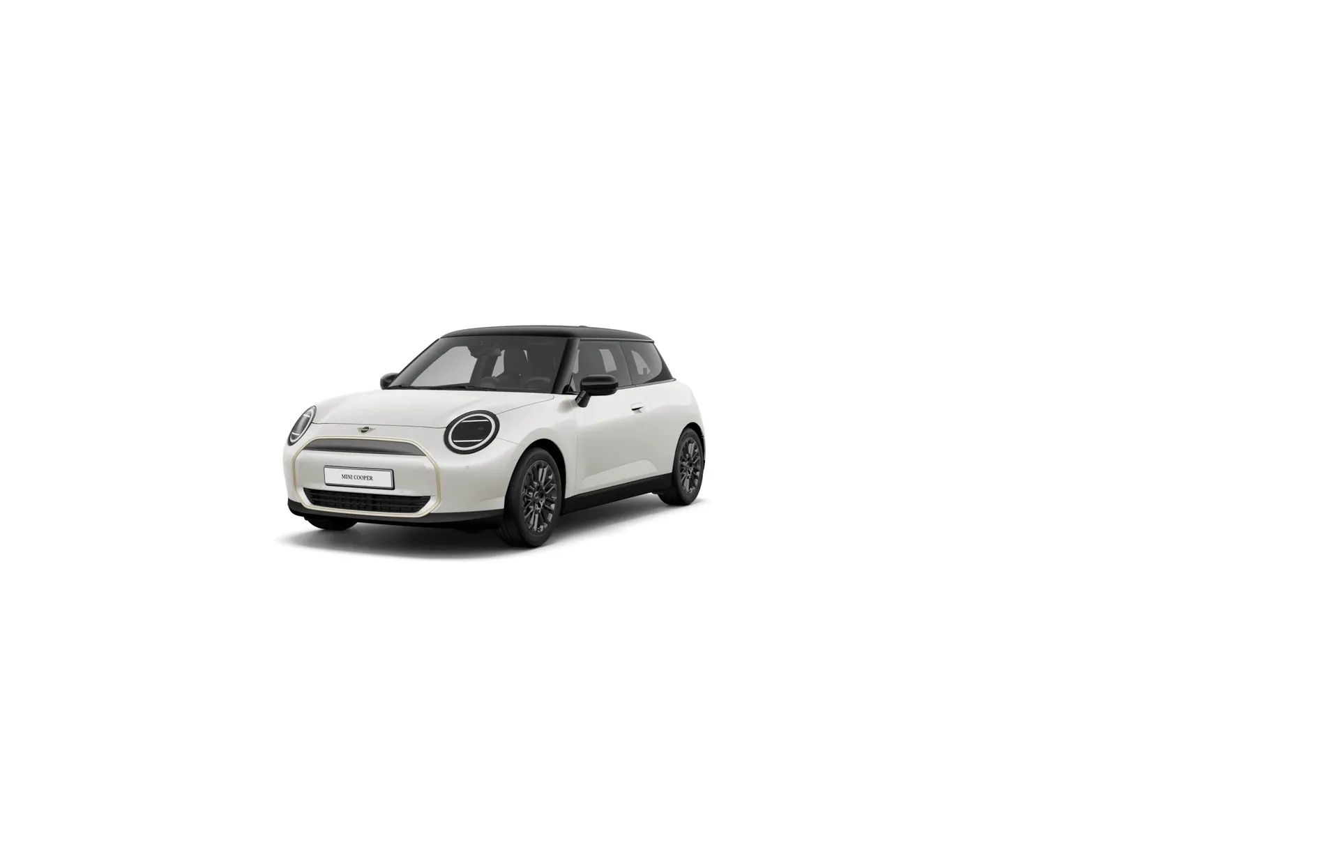 Cooper E (J01), Paket Favoured, Metalický lak Nanuq White, front