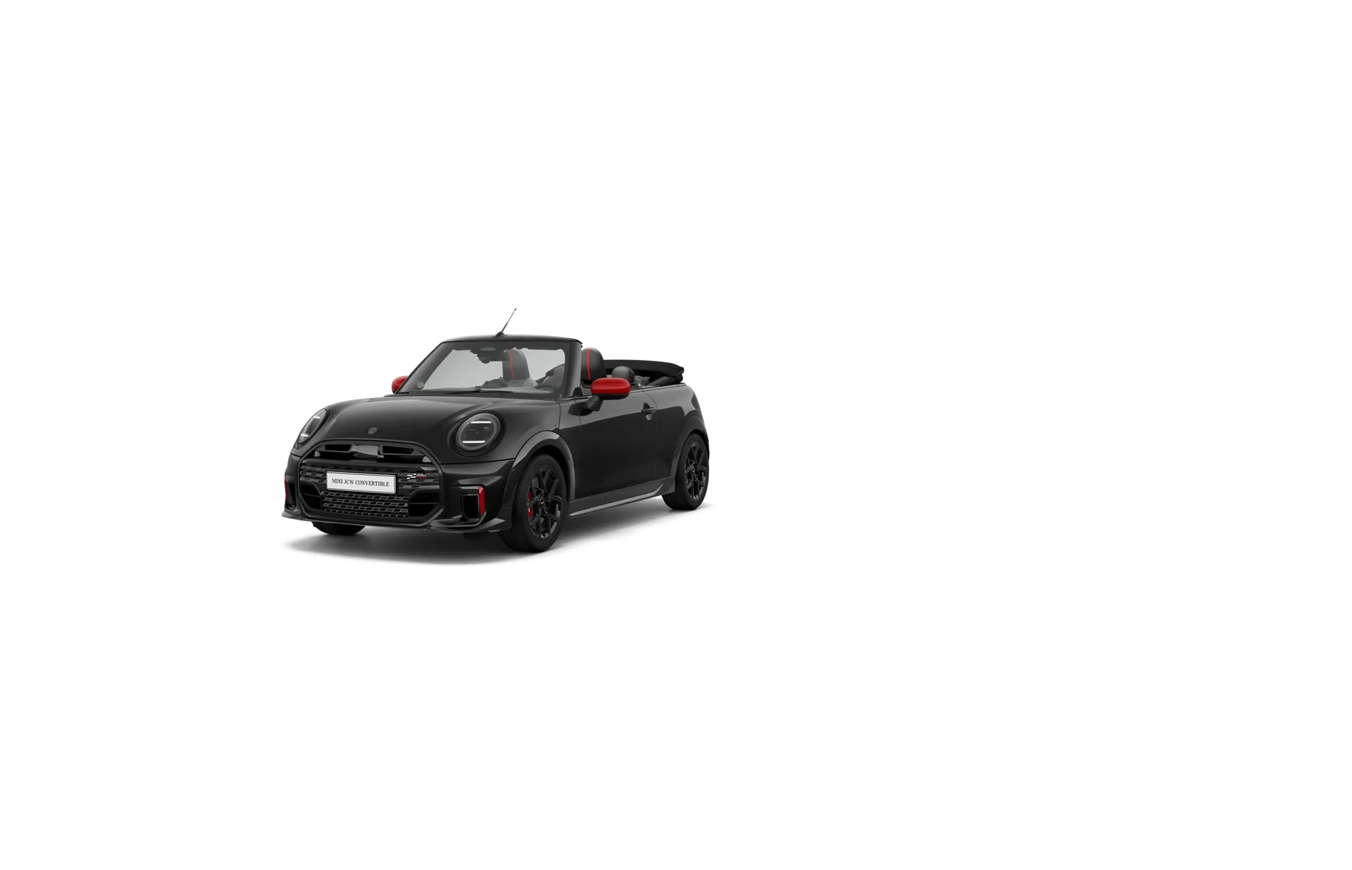 Cooper Cabrio (F67), John Cooper Works, Metalický lak Midnight Black II, front