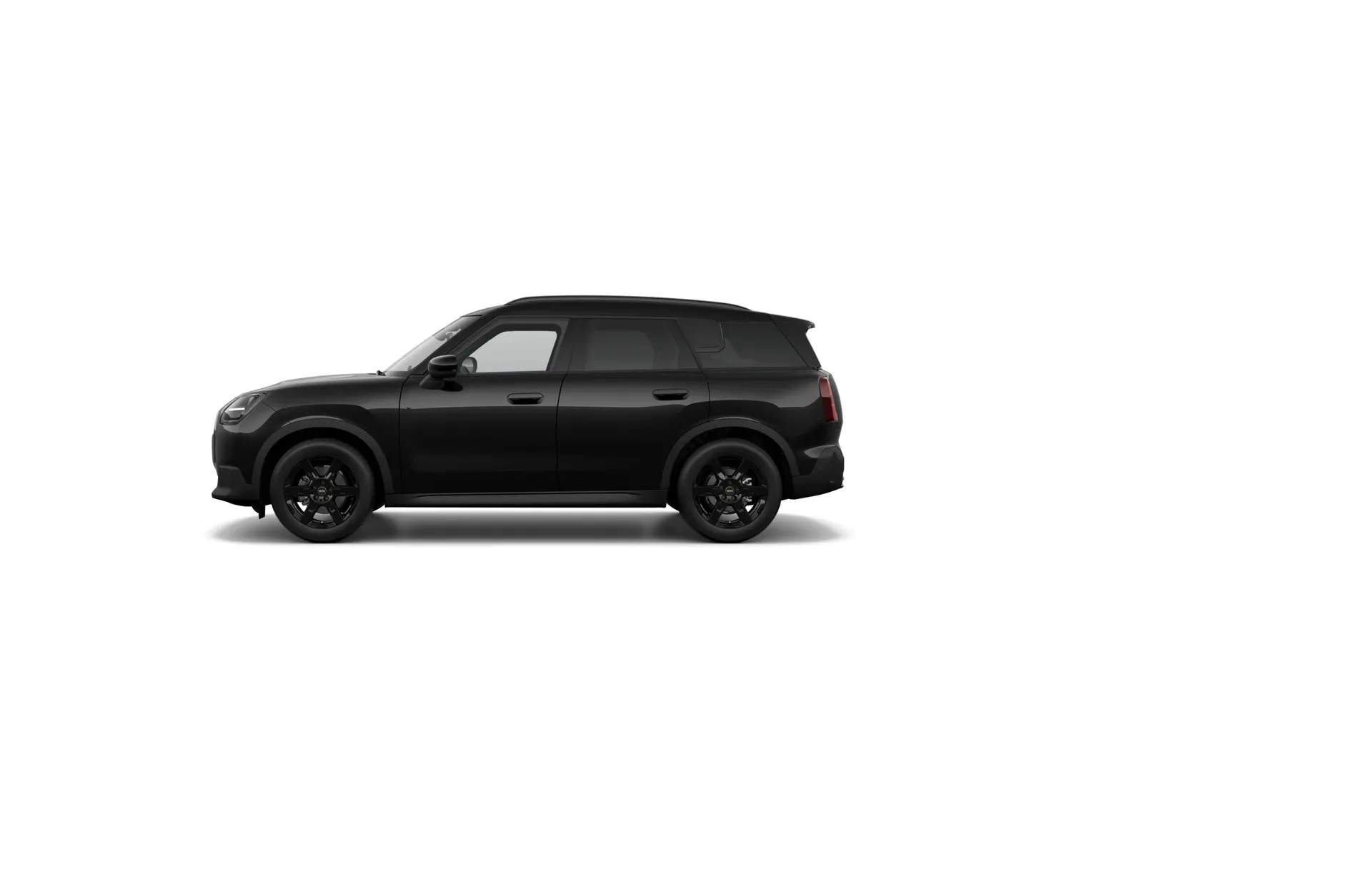 Mini Countryman E (U25) Blackyard v barvě Metalický lak Midnight Black II – pohled z boku